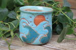 Load image into Gallery viewer, Seconds Sale! Ocean Waves Day Carved Mug, 18 oz
