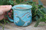 Load image into Gallery viewer, Seconds Sale! Ocean Waves Day Carved Mug, 18 oz
