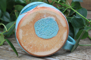 Seconds Sale! Ocean Waves Day Carved Mug, 18 oz
