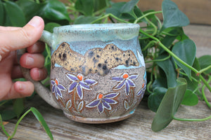 Coneflower Fields and Rolling River Nights Mug, 16 oz