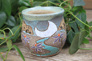 Coneflower Fields and Rolling River Nights Mug, 16 oz