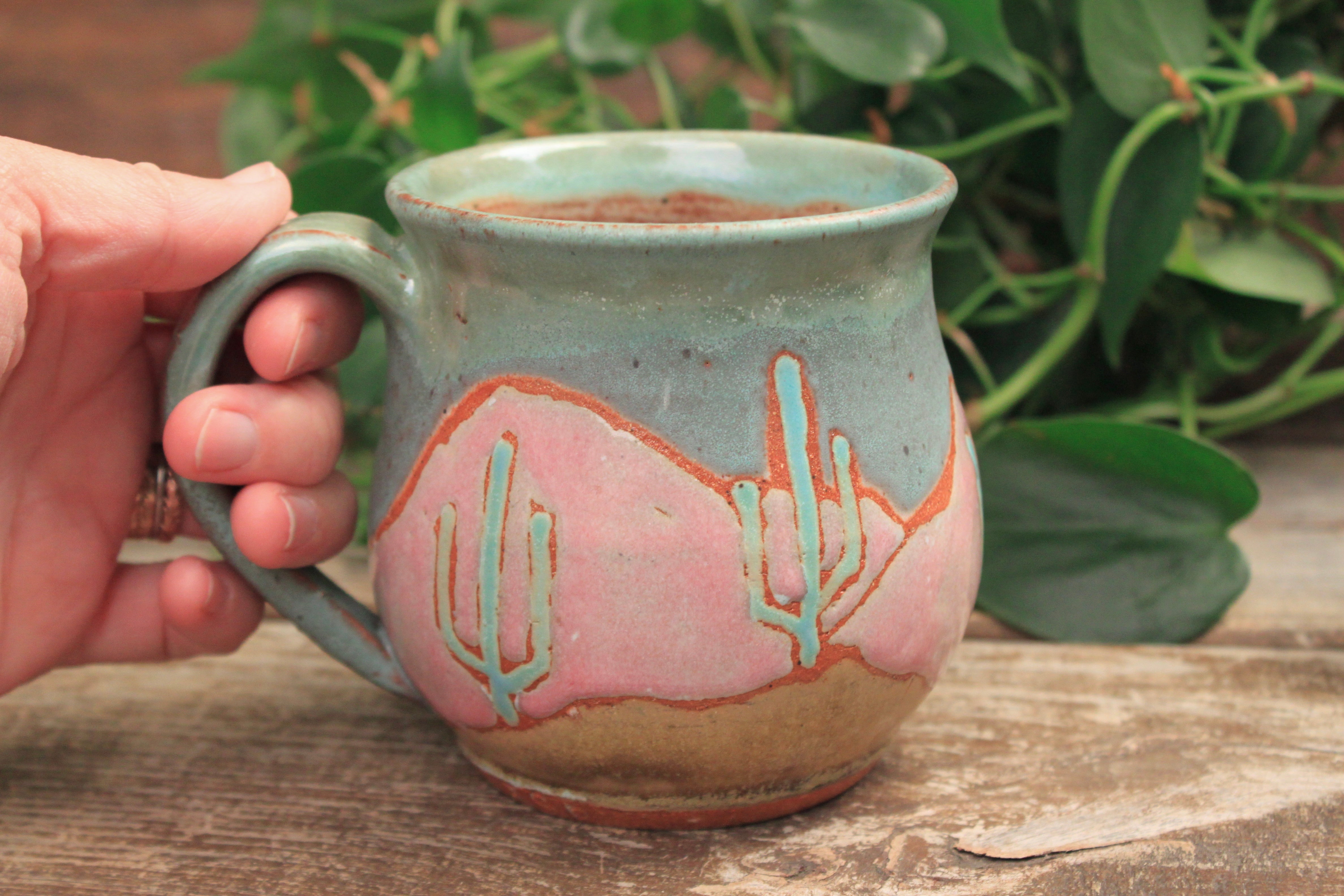 Desert Mountain Sunset Mug, 17 oz