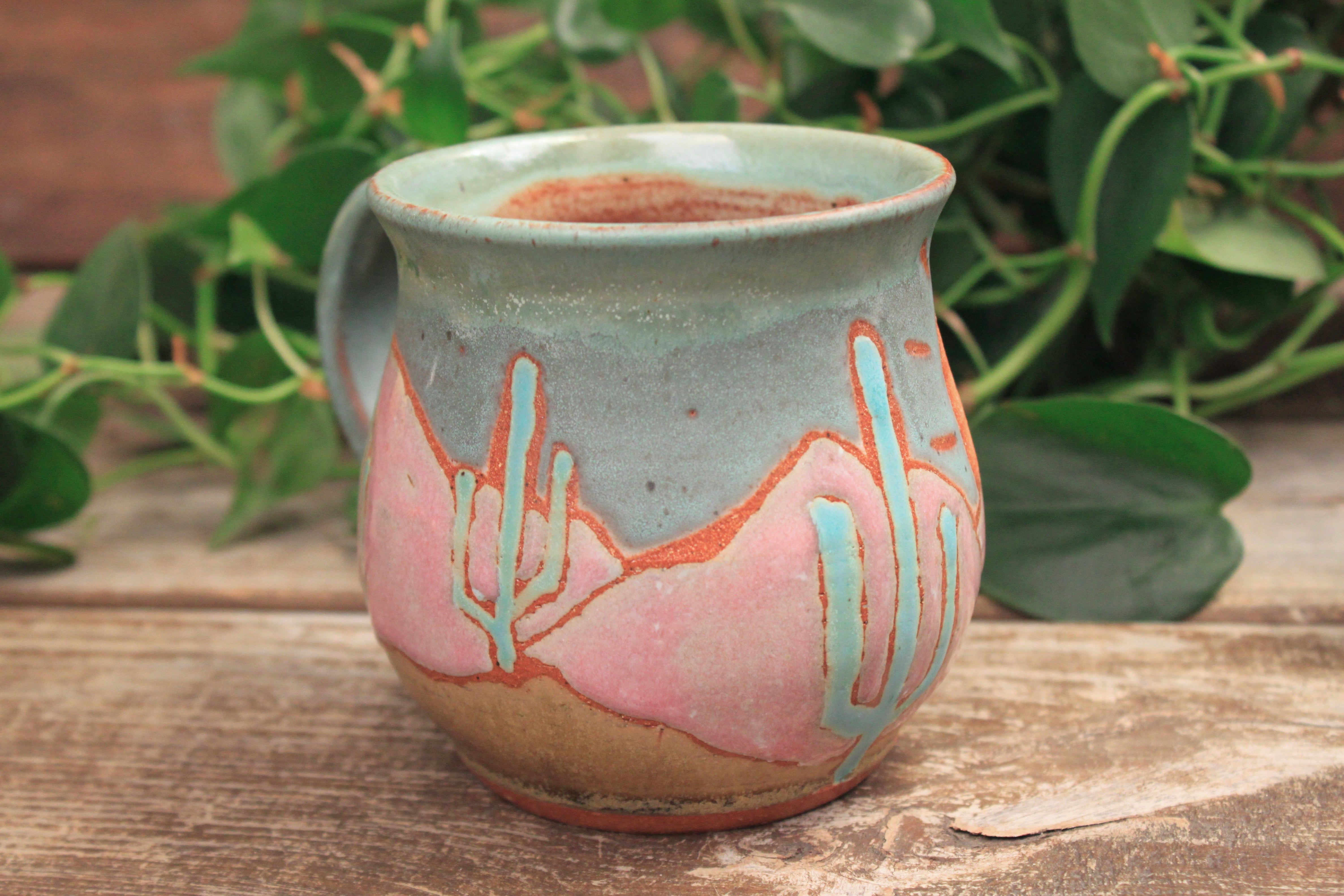 Desert Mountain Sunset Mug, 17 oz