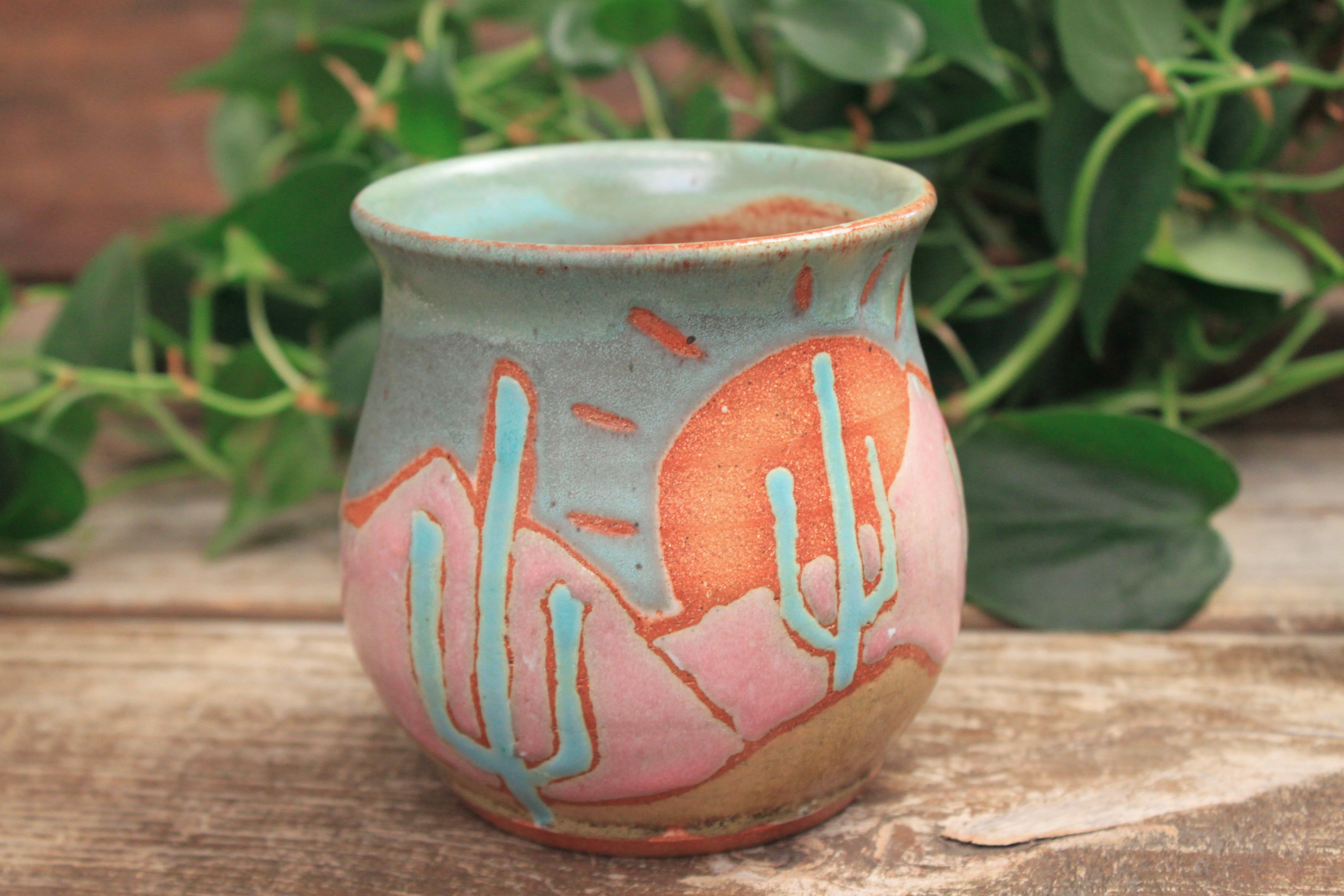 Desert Mountain Sunset Mug, 17 oz