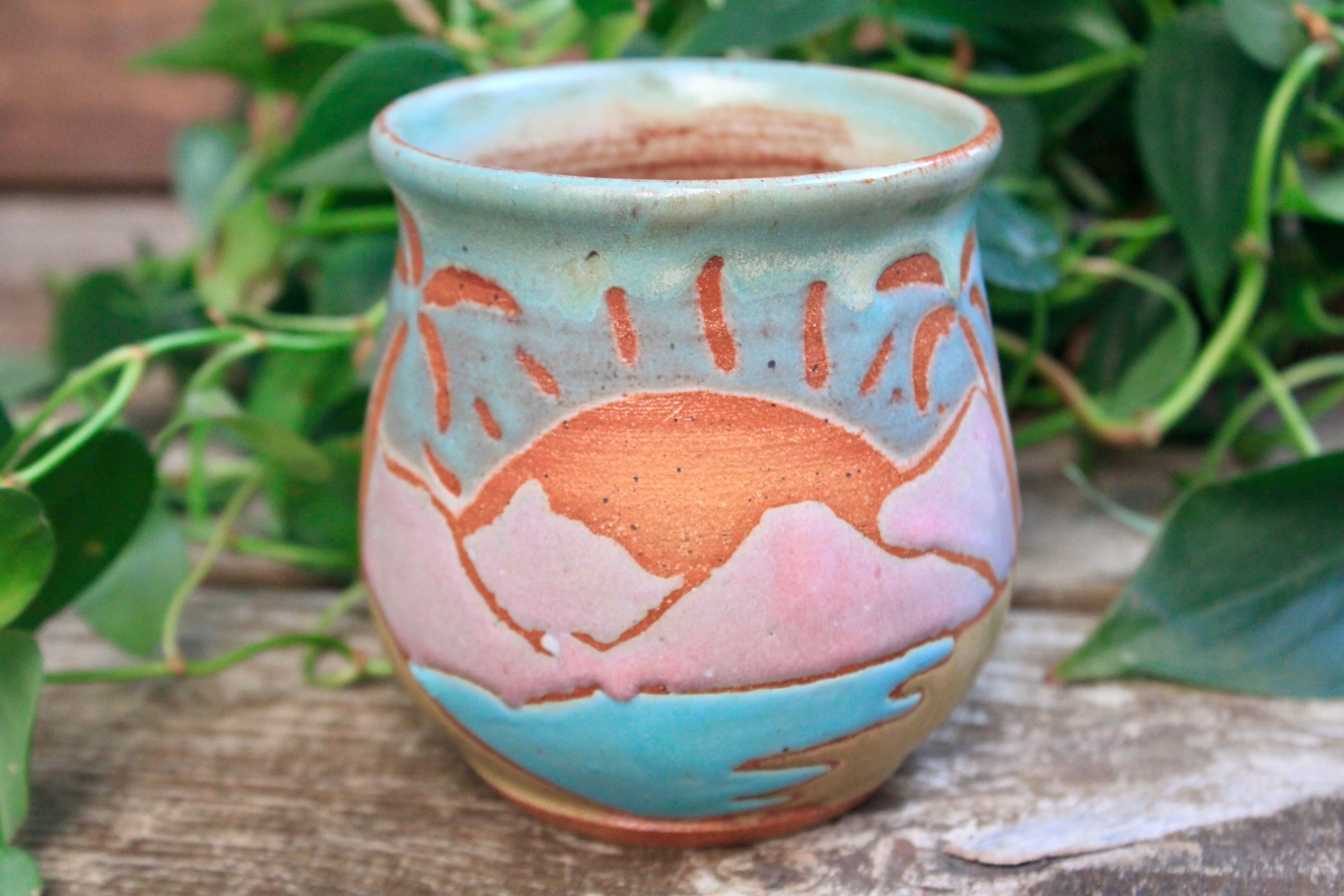 Dreamy Ocean Views Sunset Mug, 16 oz