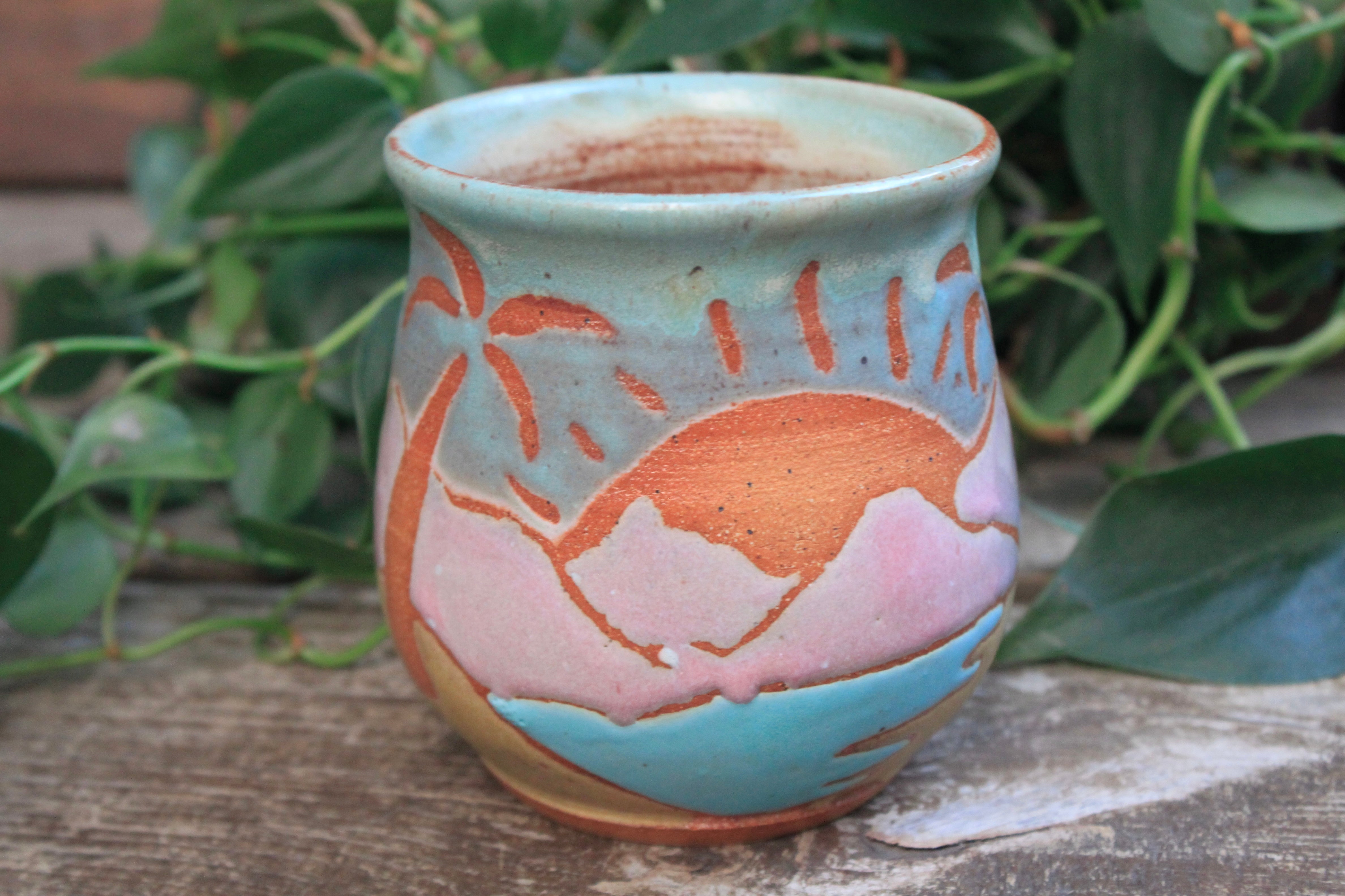 Dreamy Ocean Views Sunset Mug, 16 oz