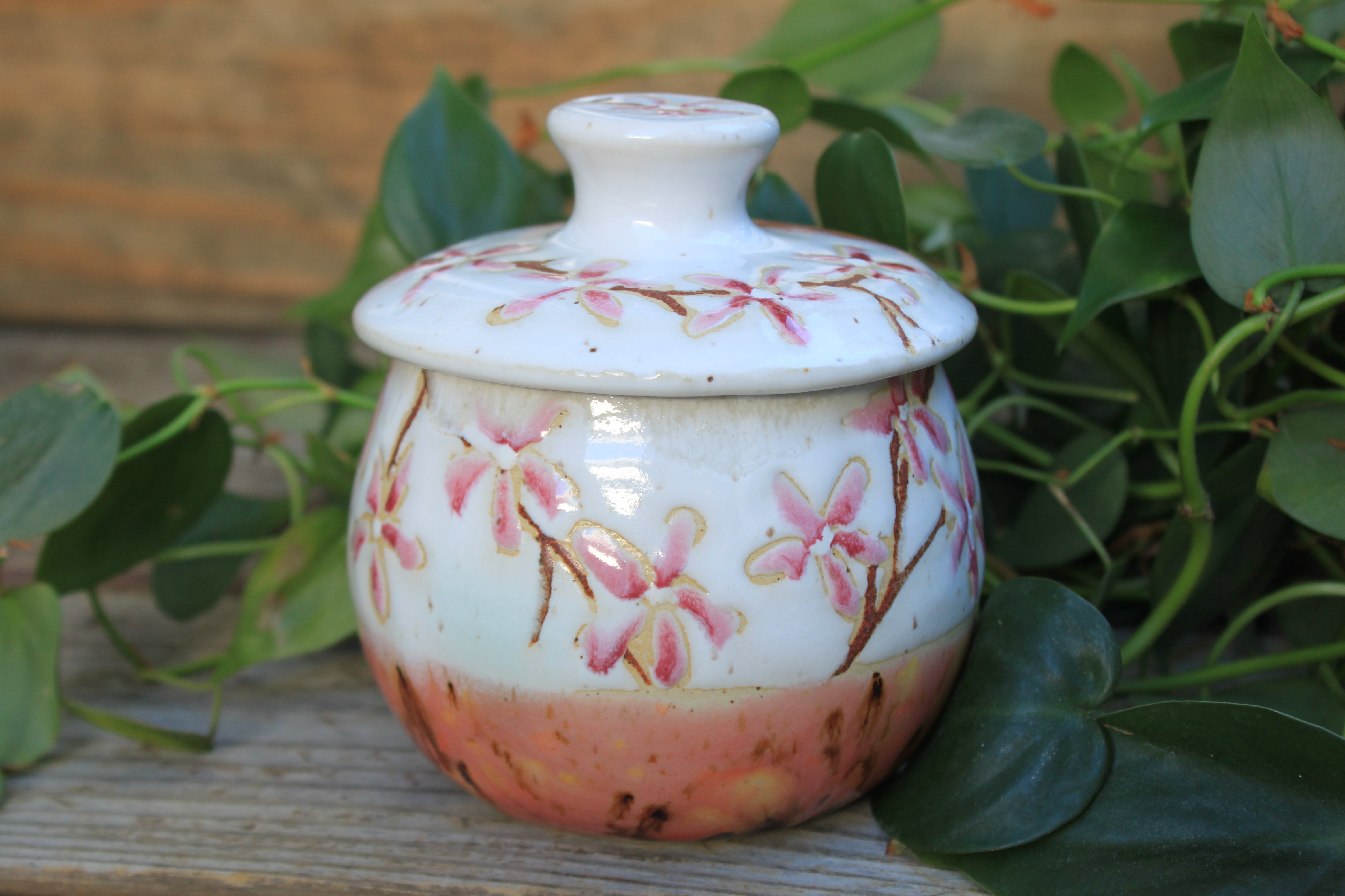 Cherry Blossom Blush Small Lidded Jar