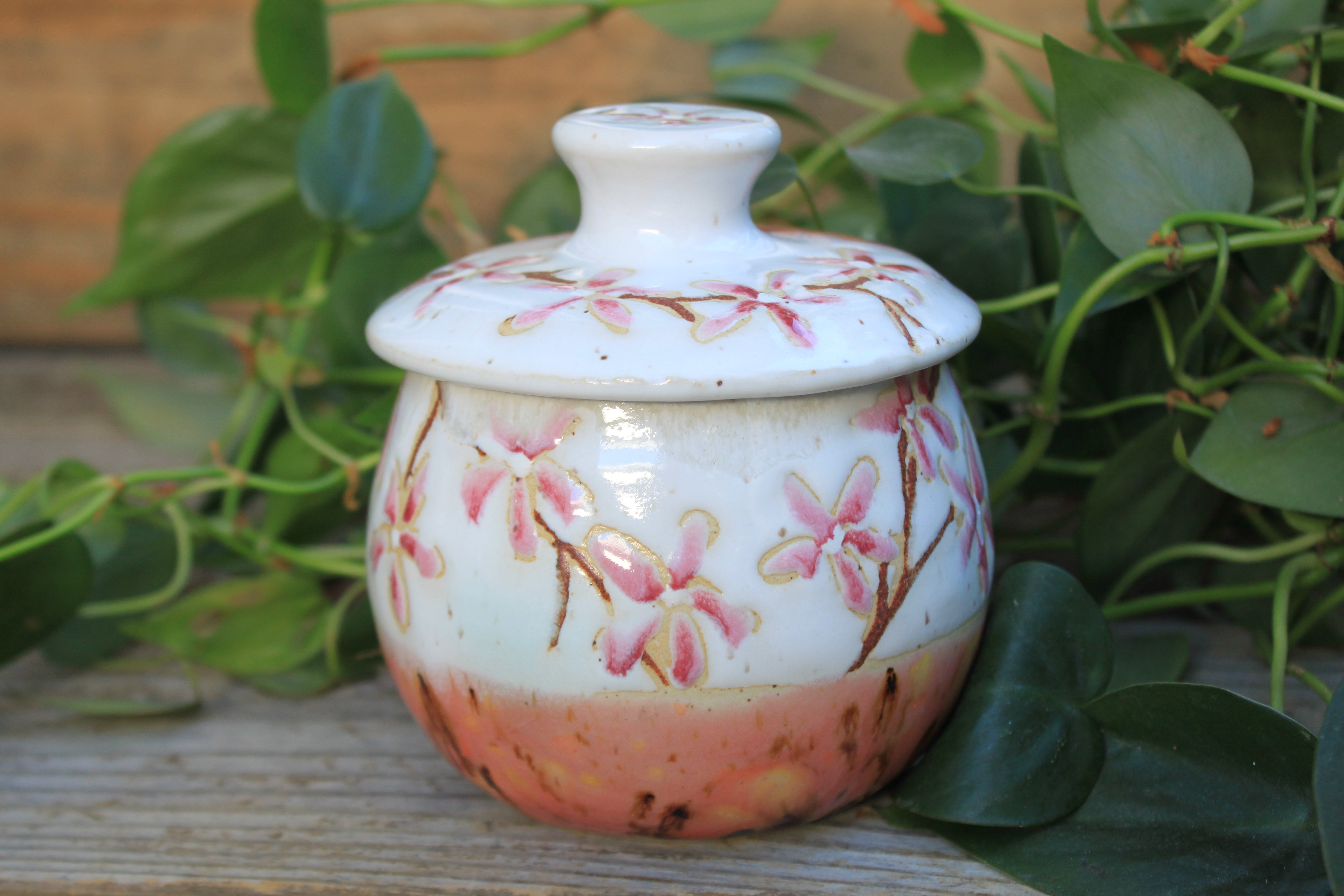 Cherry Blossom Blush Small Lidded Jar