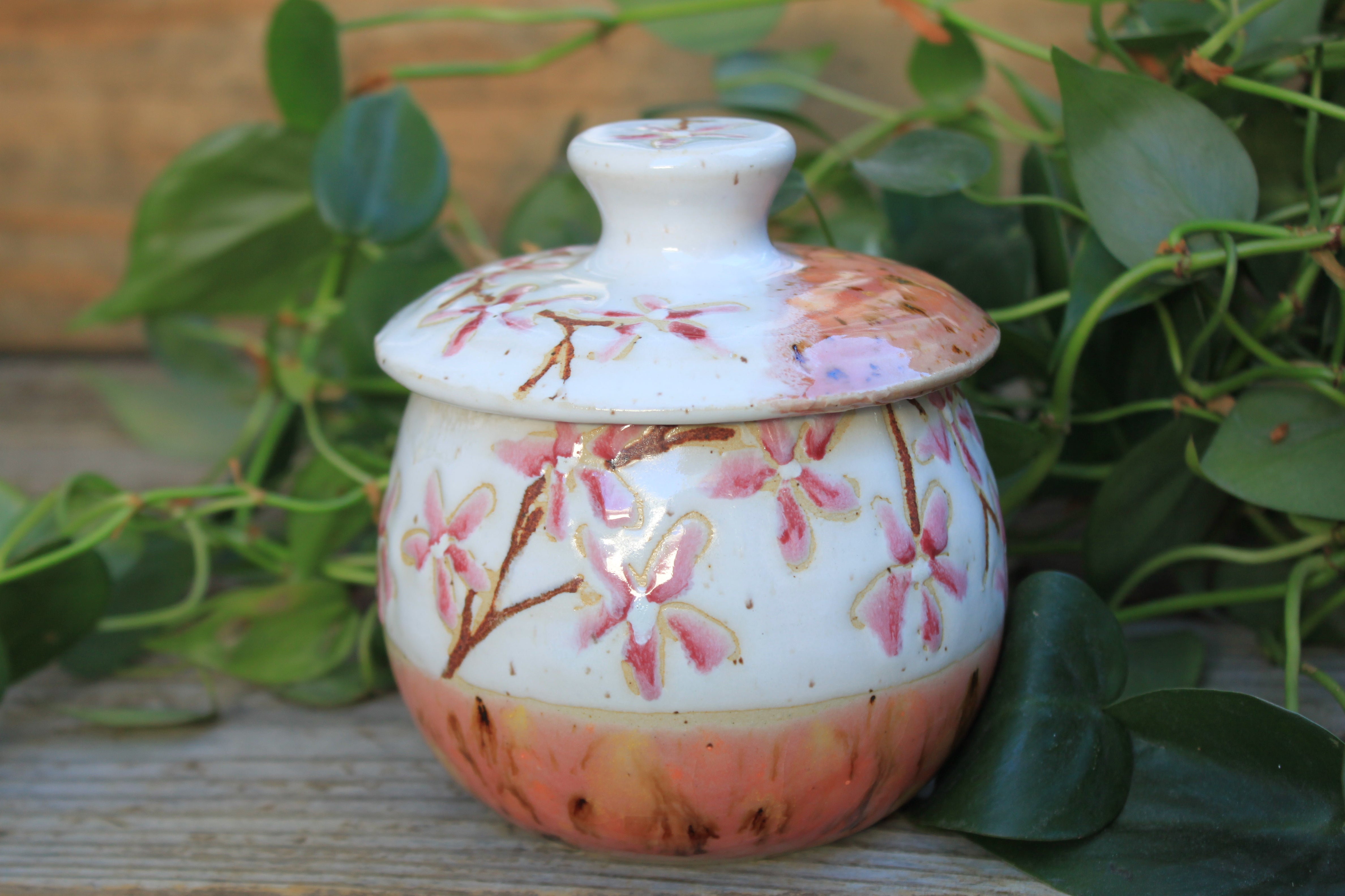 Cherry Blossom Blush Small Lidded Jar