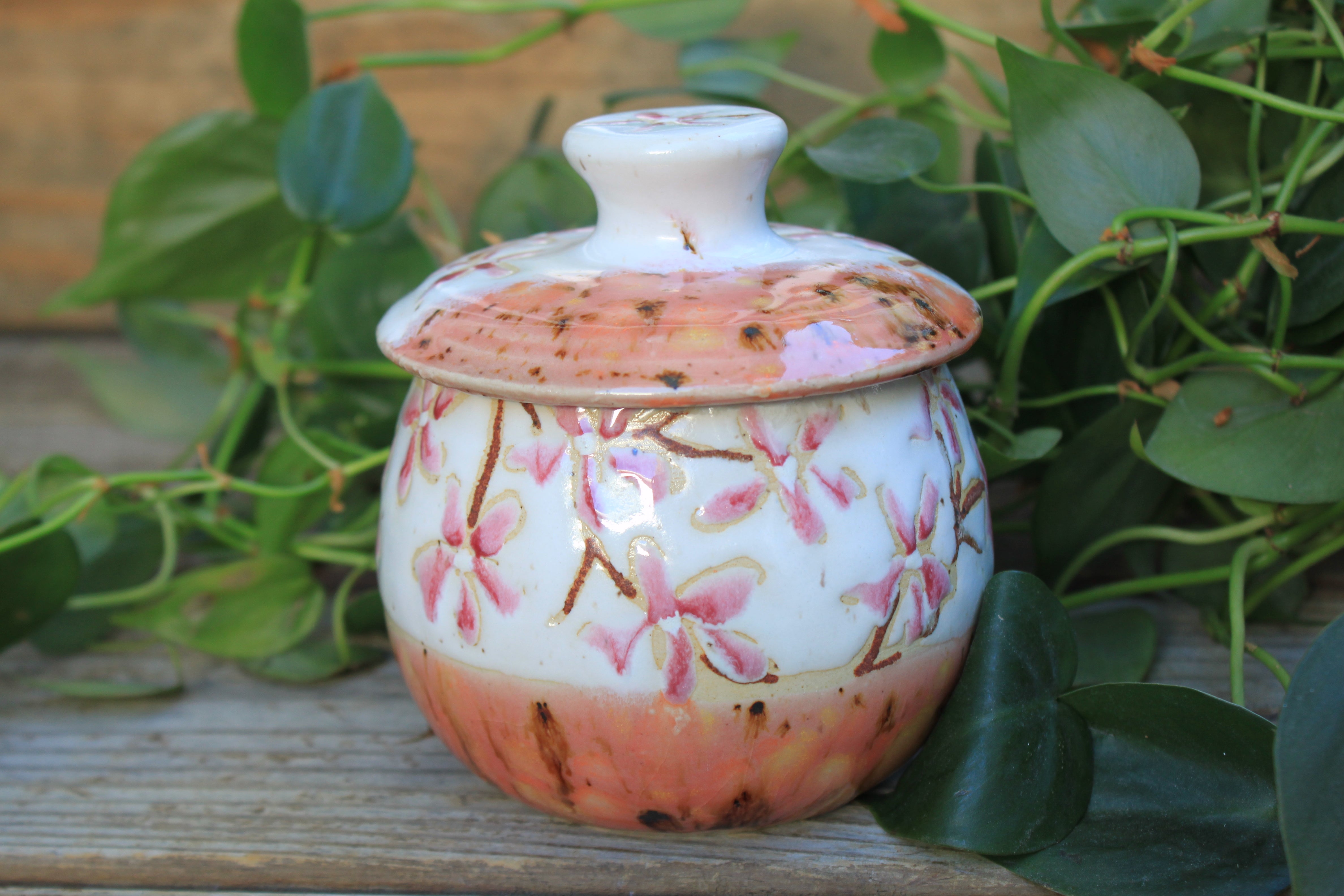 Cherry Blossom Blush Small Lidded Jar
