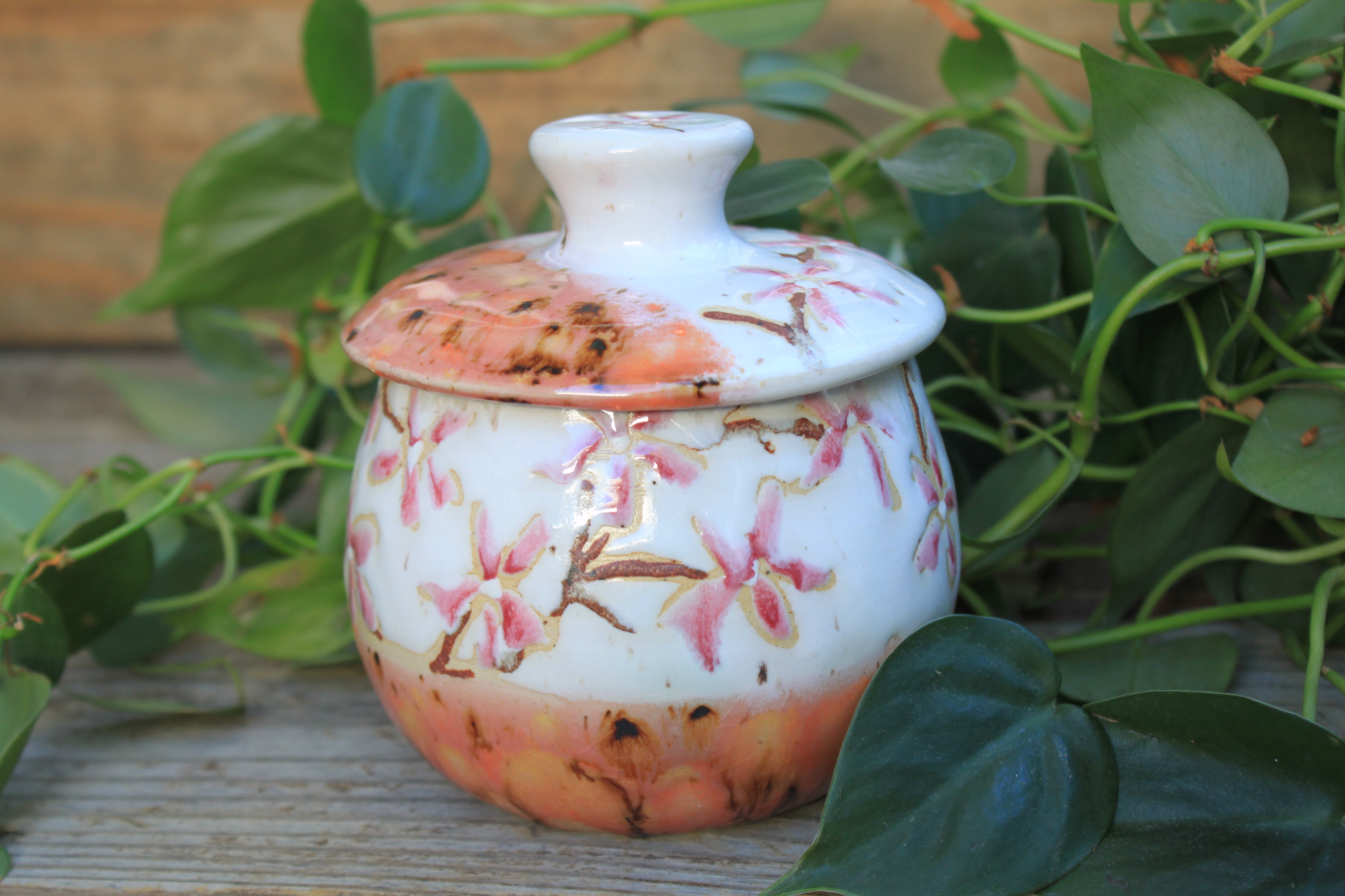Cherry Blossom Blush Small Lidded Jar