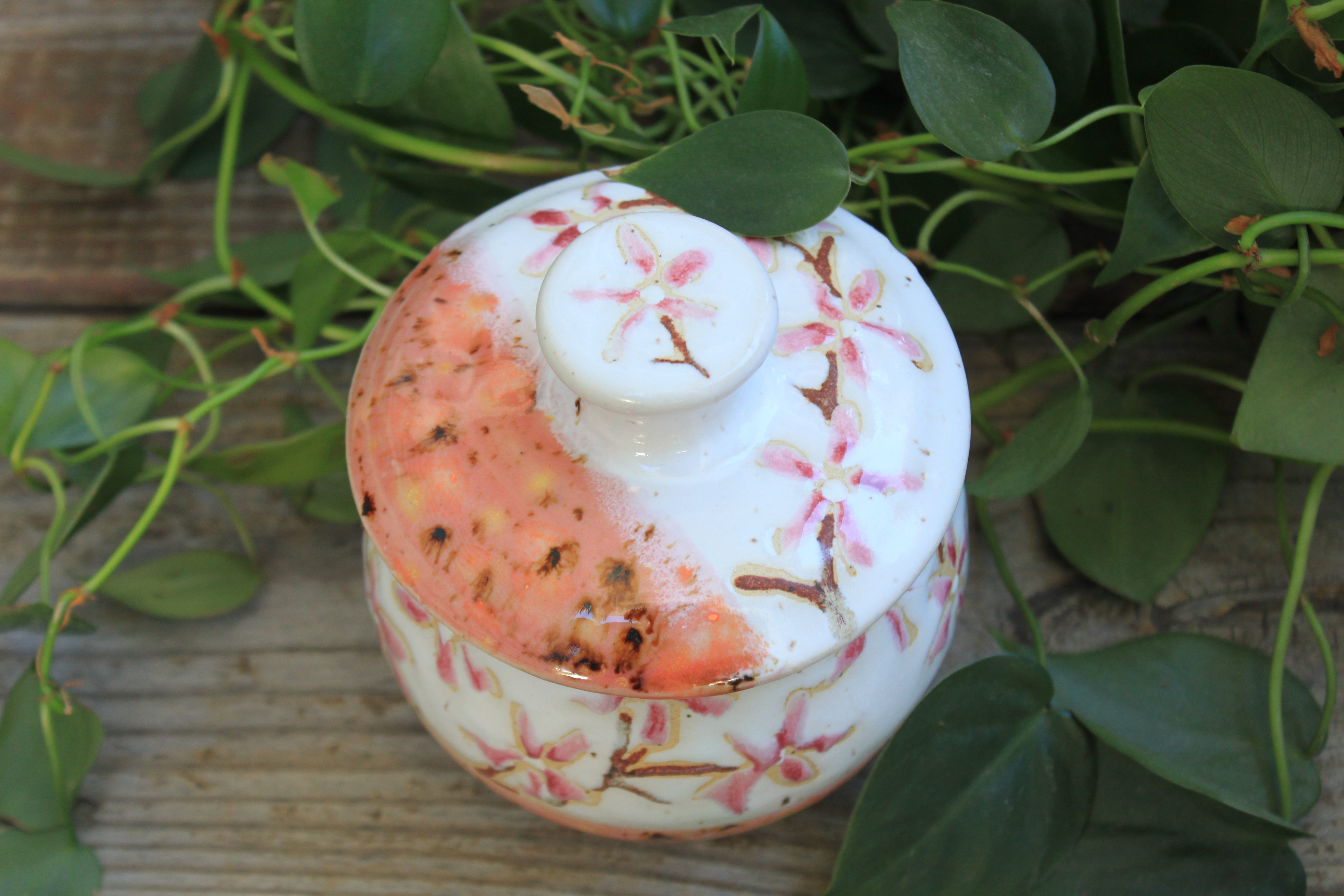 Cherry Blossom Blush Small Lidded Jar
