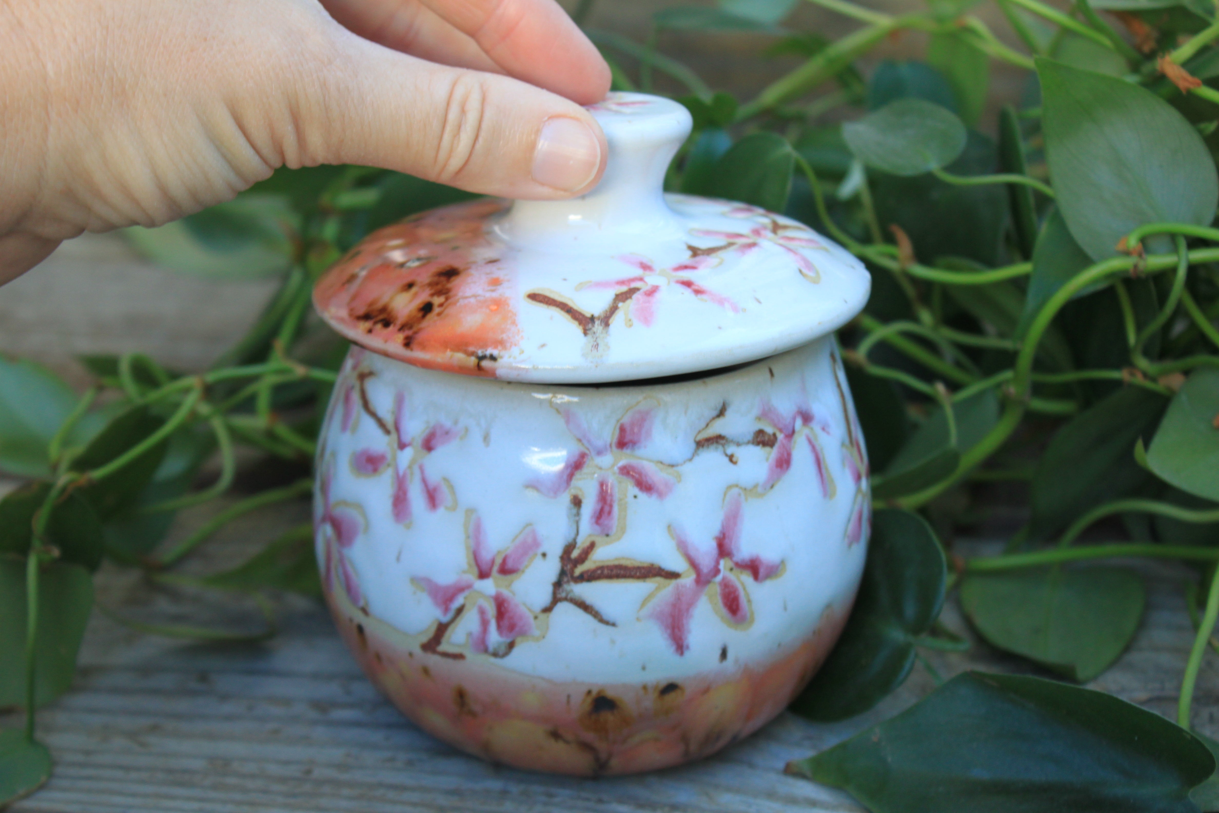 Cherry Blossom Blush Small Lidded Jar