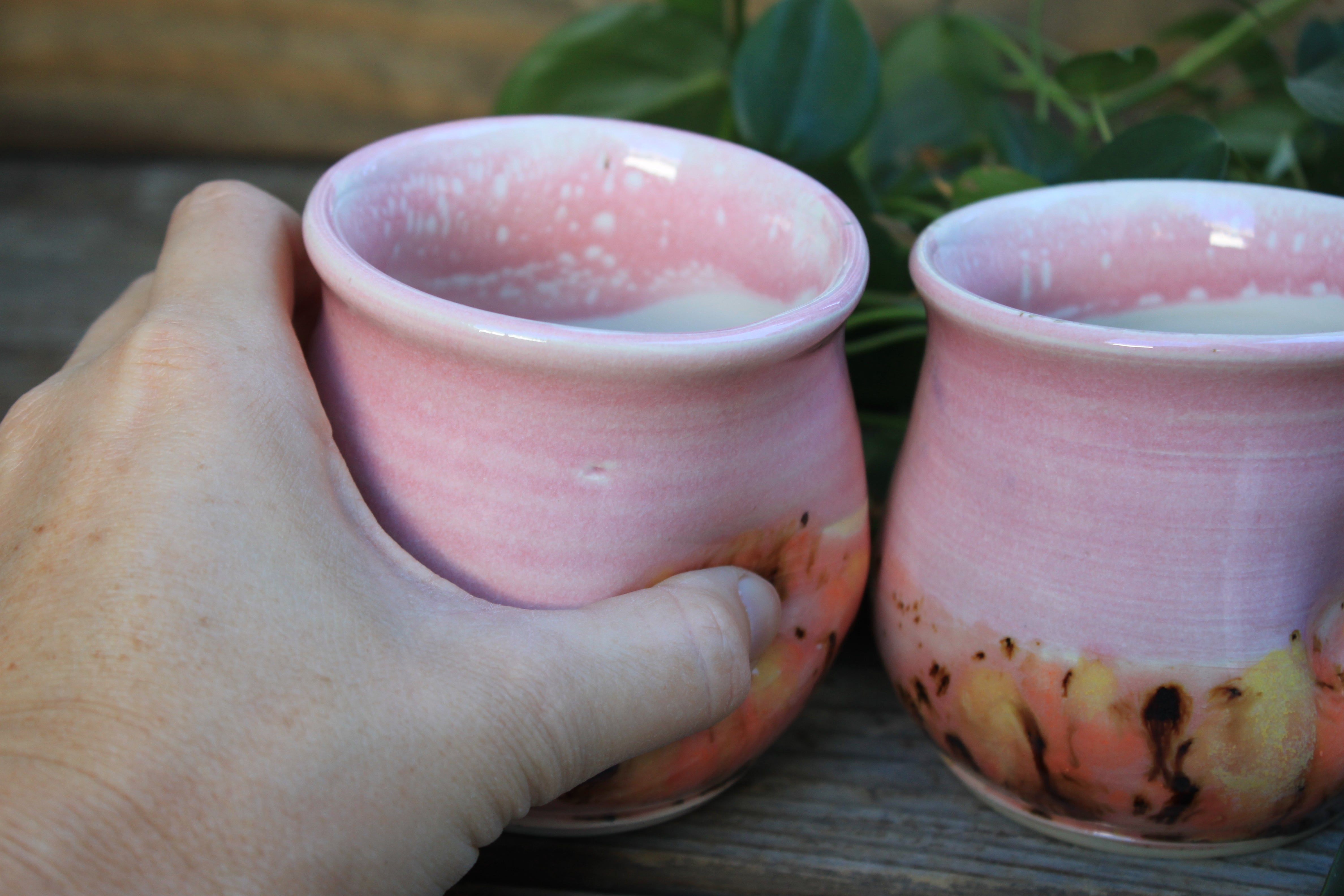 Thumbprint Cups, Blush and Coral, 12 oz - sold separately