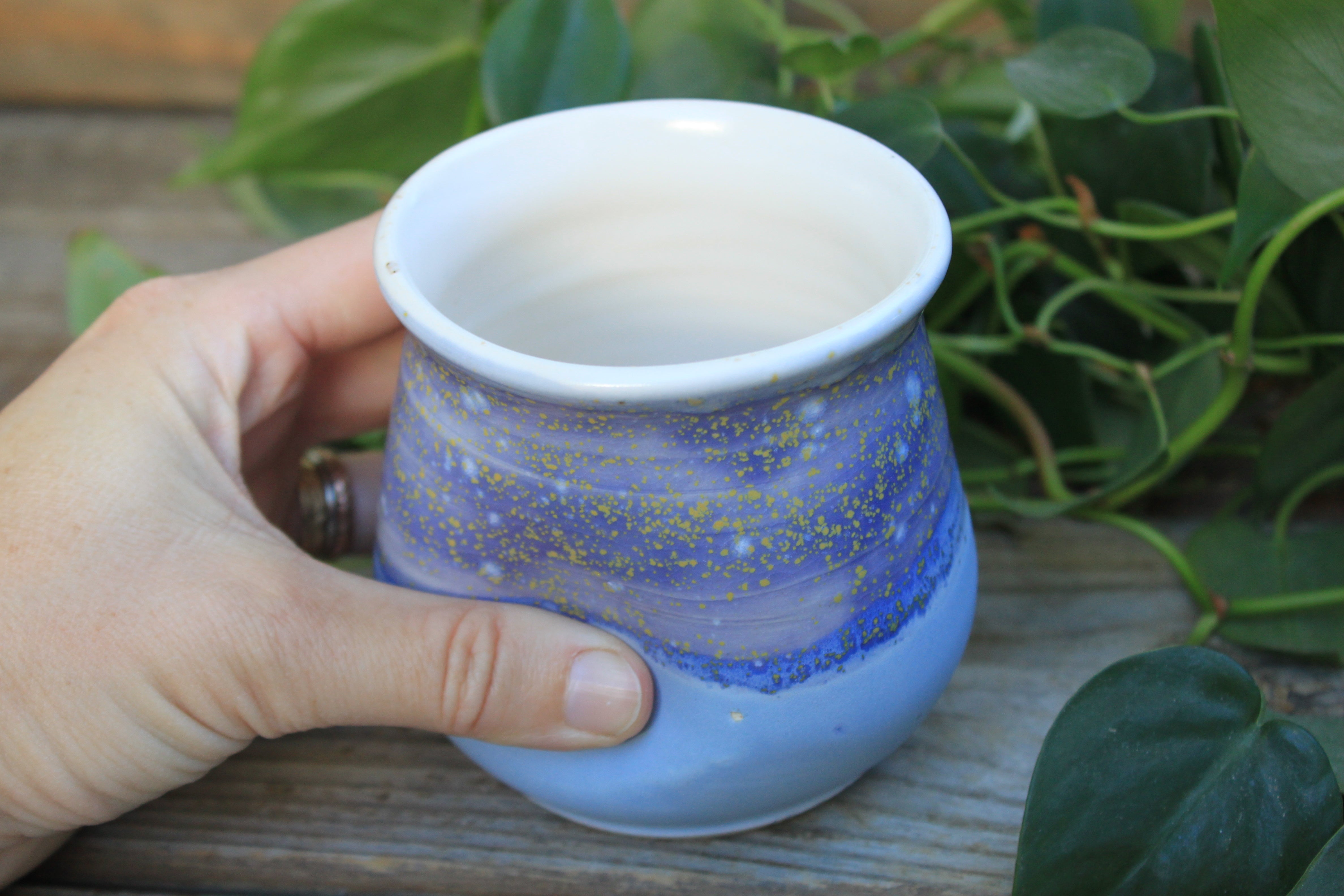 Thumbprint Cup, Lilac and Hydrangea Haze, 13 oz