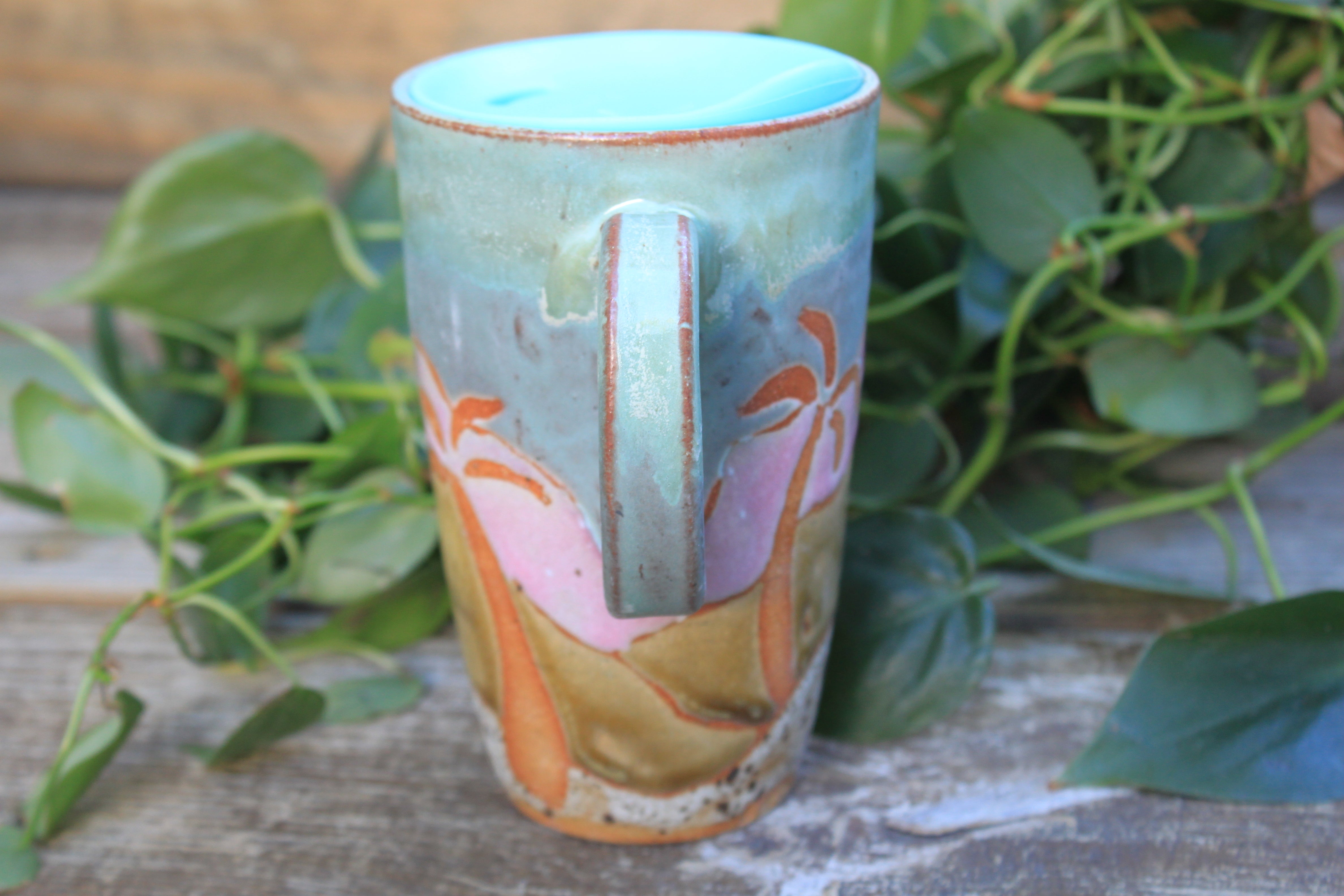 Seconds Sale! Beachy Days Handled Travel Mug, 17 oz