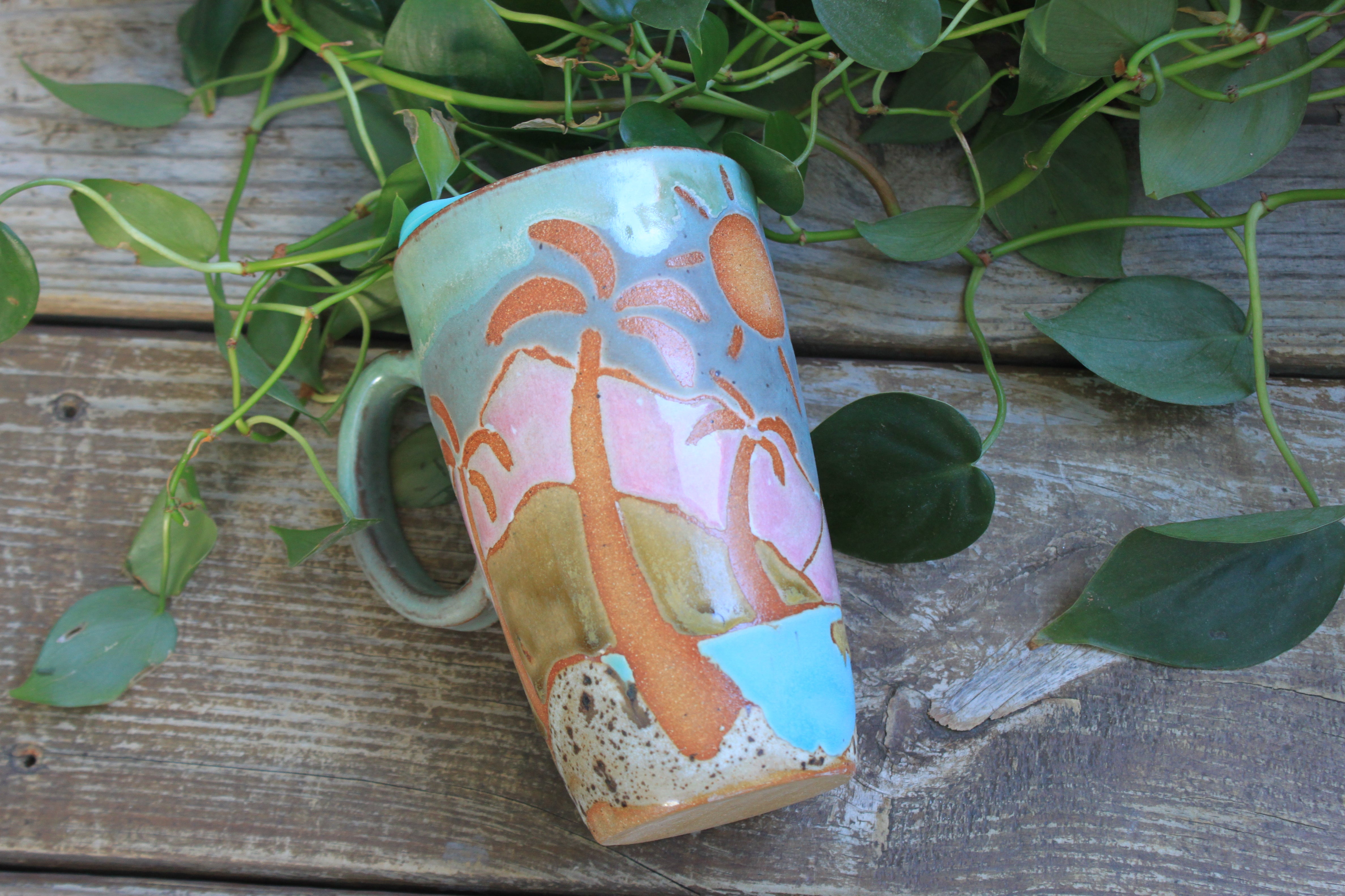 Seconds Sale! Beachy Days Handled Travel Mug, 17 oz