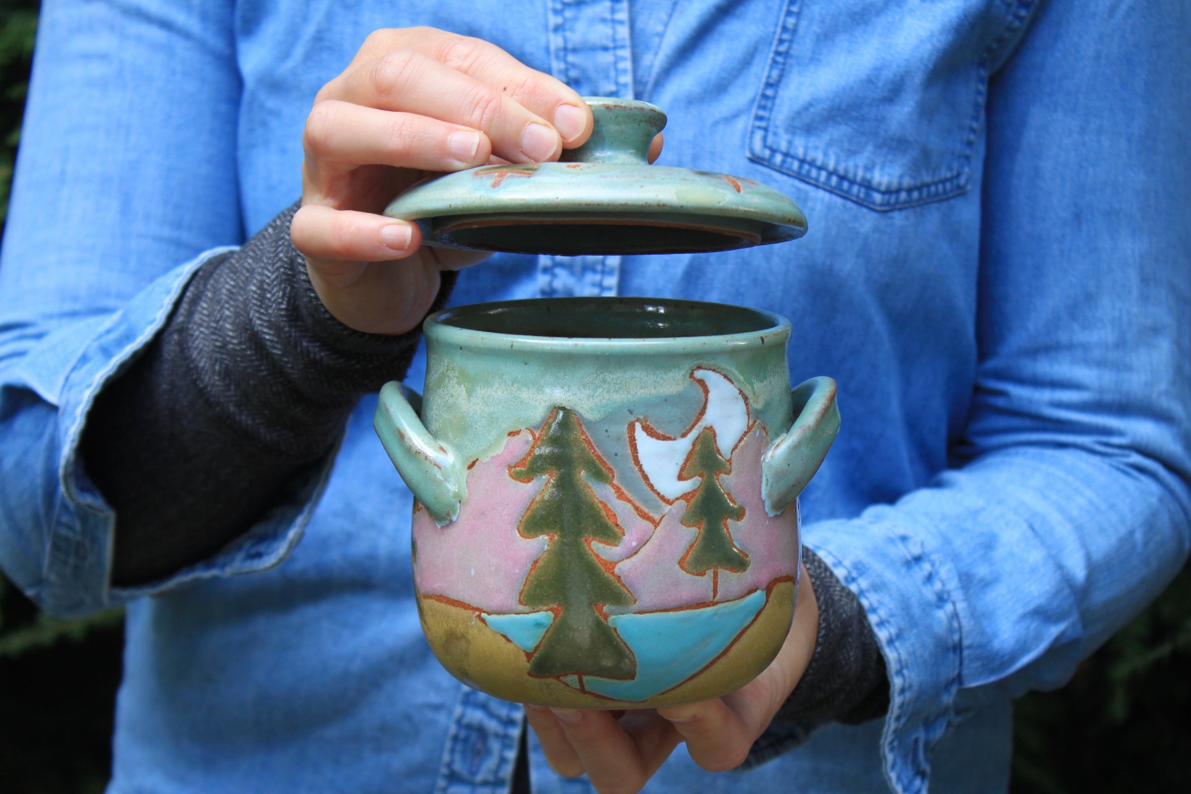 Evergreen Dreams Lidded Jar