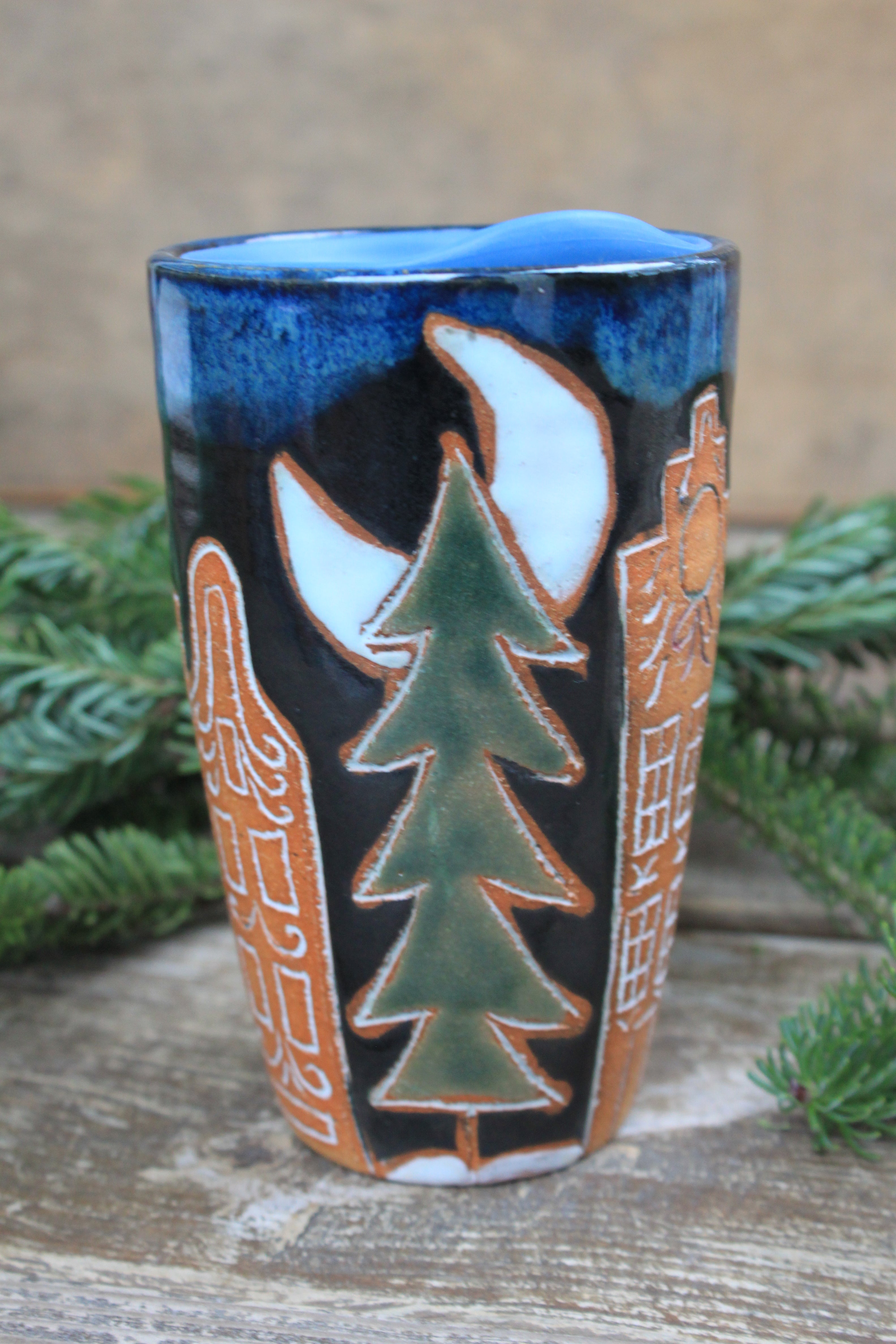 Ginger Bread House Village Travel Mug, 16 oz