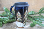 Load image into Gallery viewer, Snowy Cabin Forest Nights Travel Mug, 16 oz
