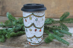 Load image into Gallery viewer, Twinkly Lights Handled Travel Mug, 18 oz

