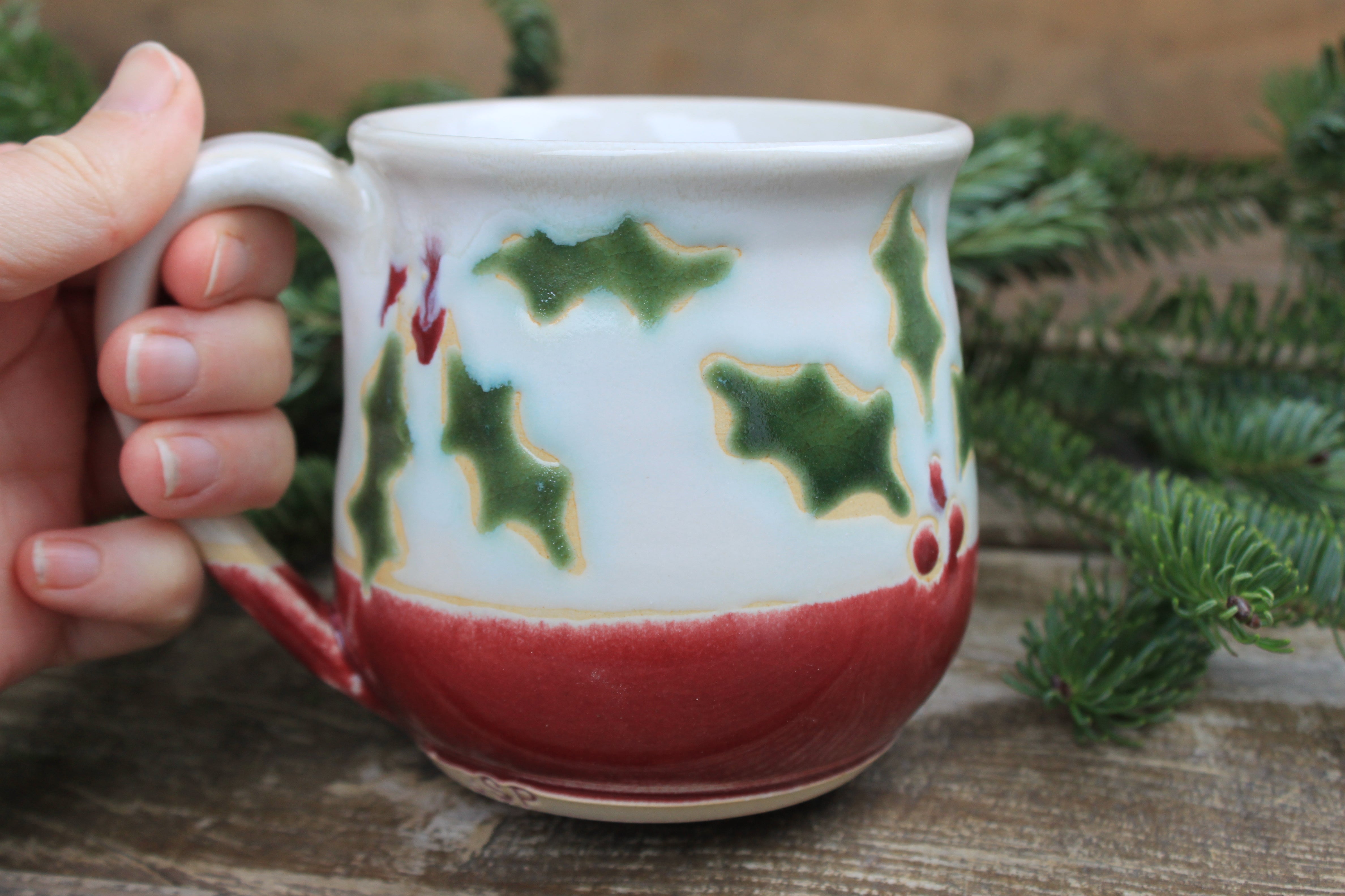 Holly Jolly Mug, 17 oz