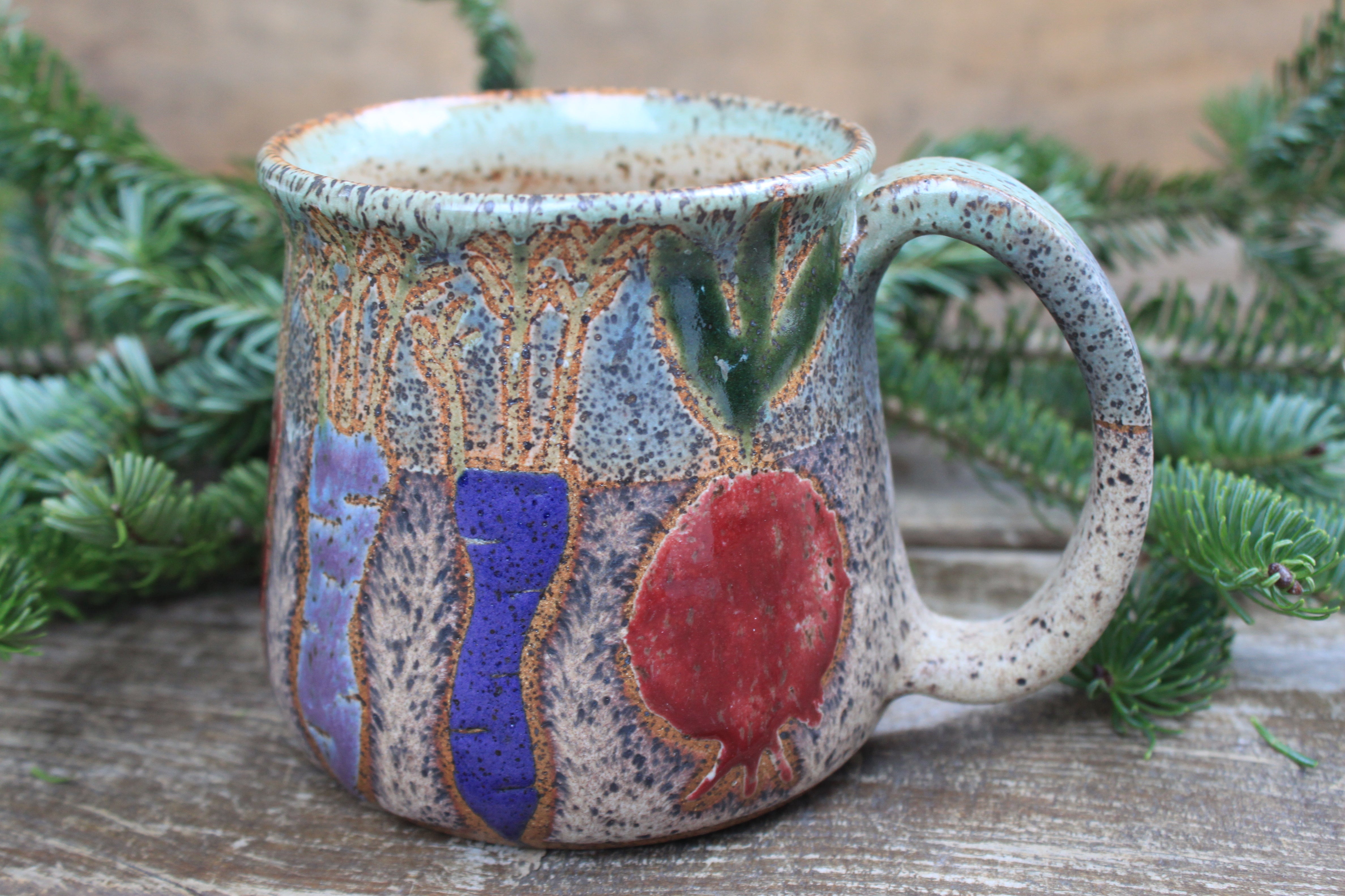 Root for Vegetables Rainbow Mug, 19 oz