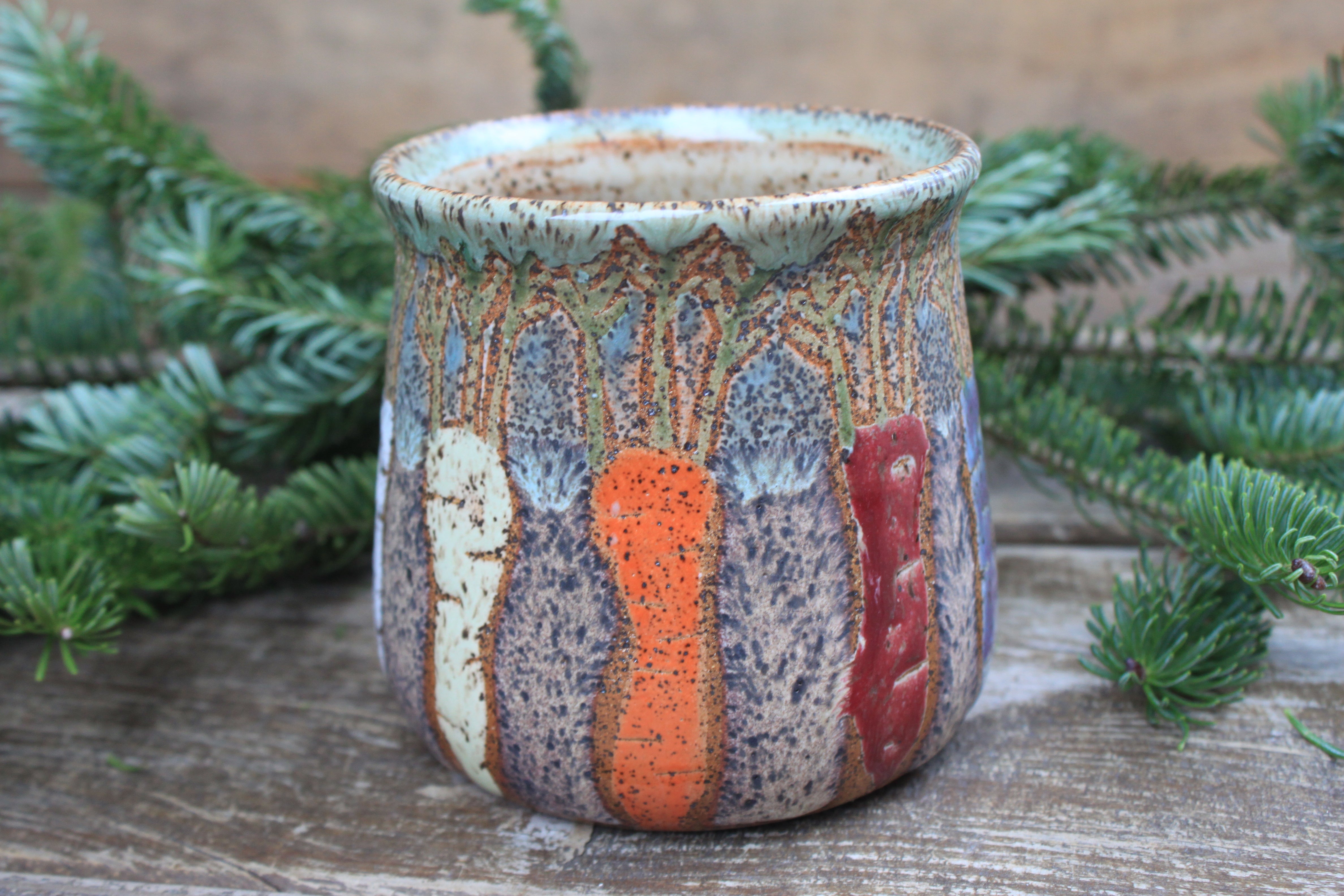 Root for Vegetables Rainbow Mug, 19 oz