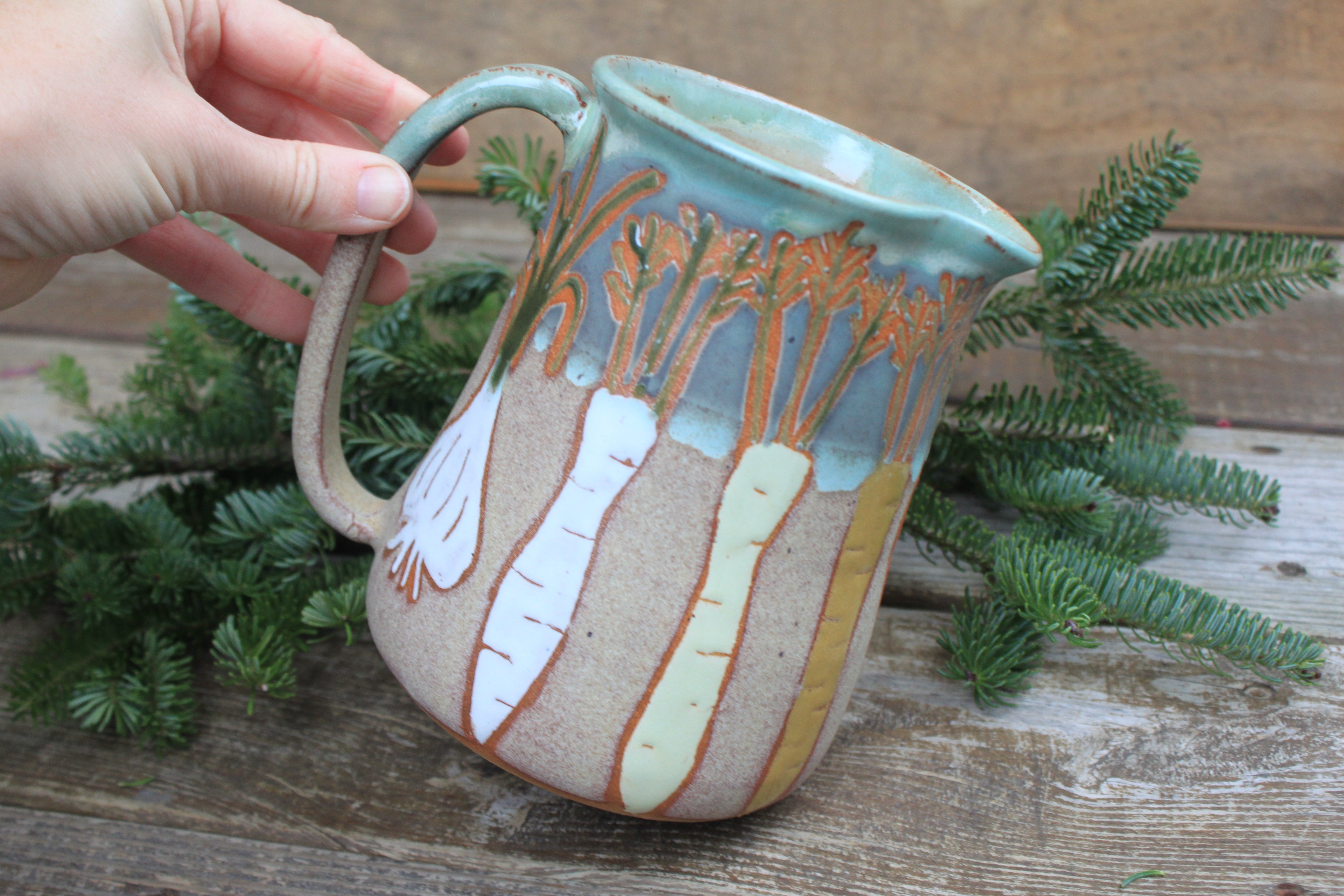 Root for Vegetables Rainbow Pitcher, 40 oz