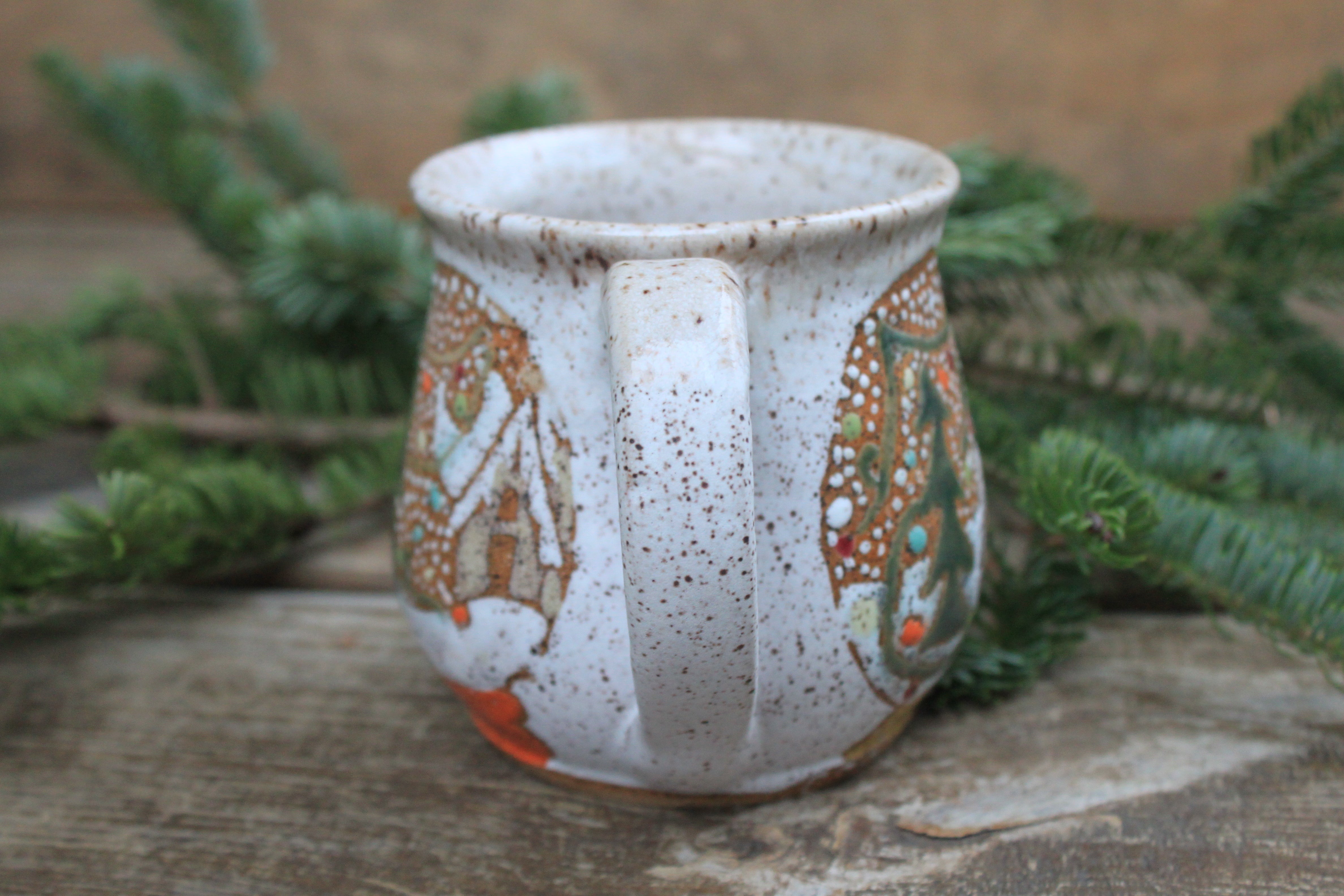 Festive Cabin Snow Globe Dreams Mug, 18 oz