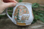 Load image into Gallery viewer, Festive Cabin Snow Globe Dreams Mug, 18 oz
