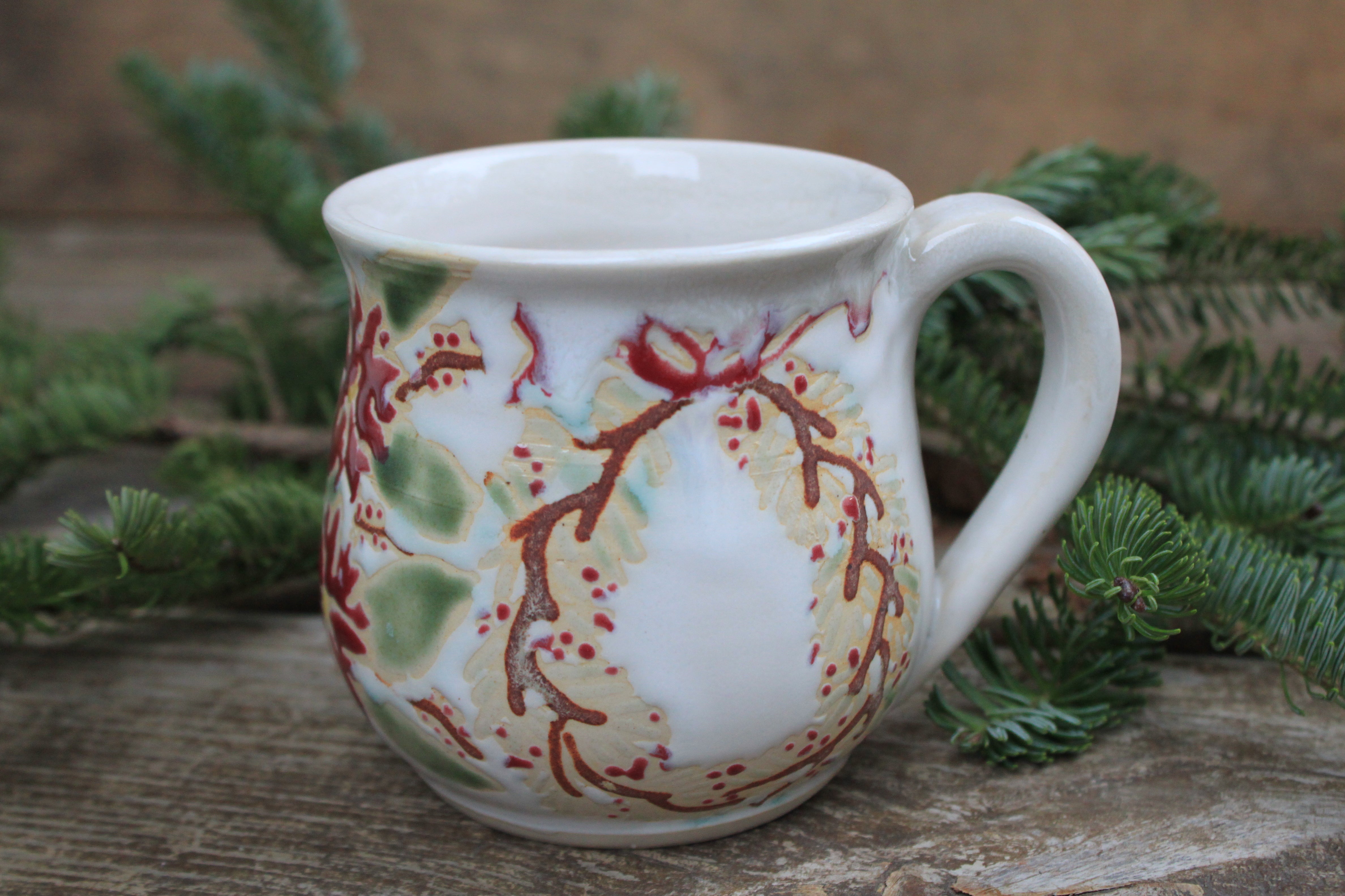 Wreaths of the Season Mug, 16 oz