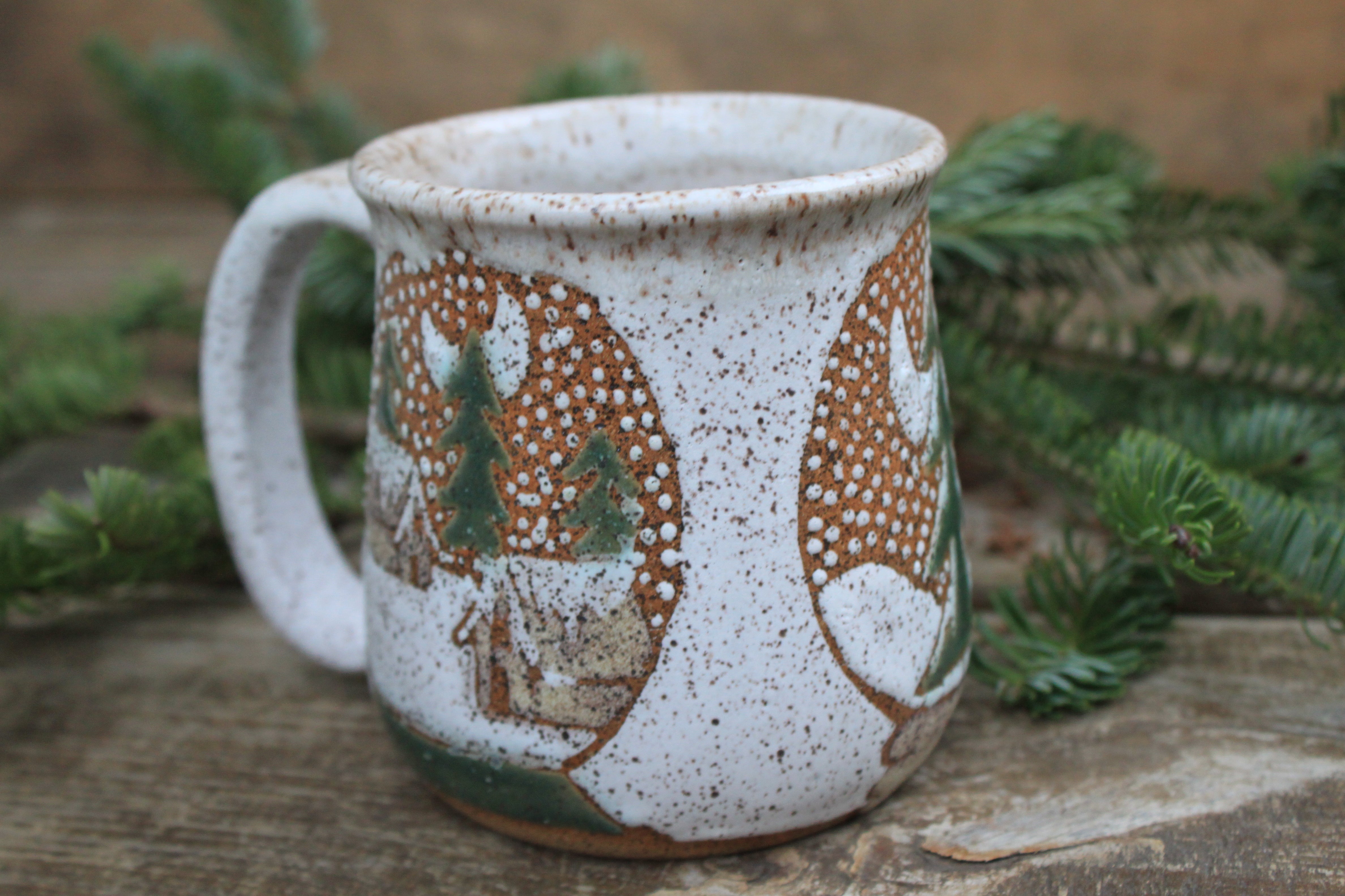 Evergreen Dreams Snow Globe Mug, 18 oz