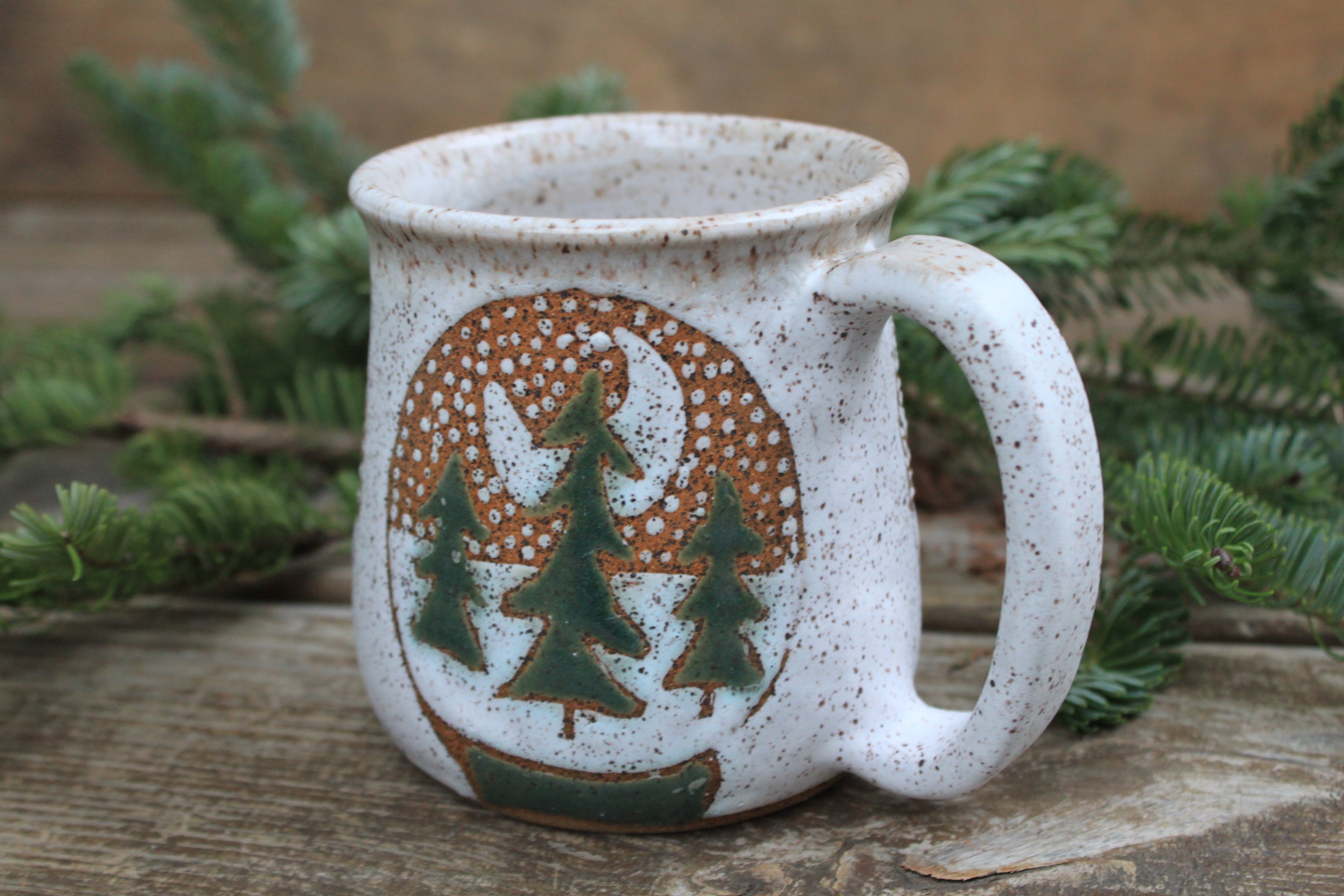 Evergreen Dreams Snow Globe Mug, 18 oz