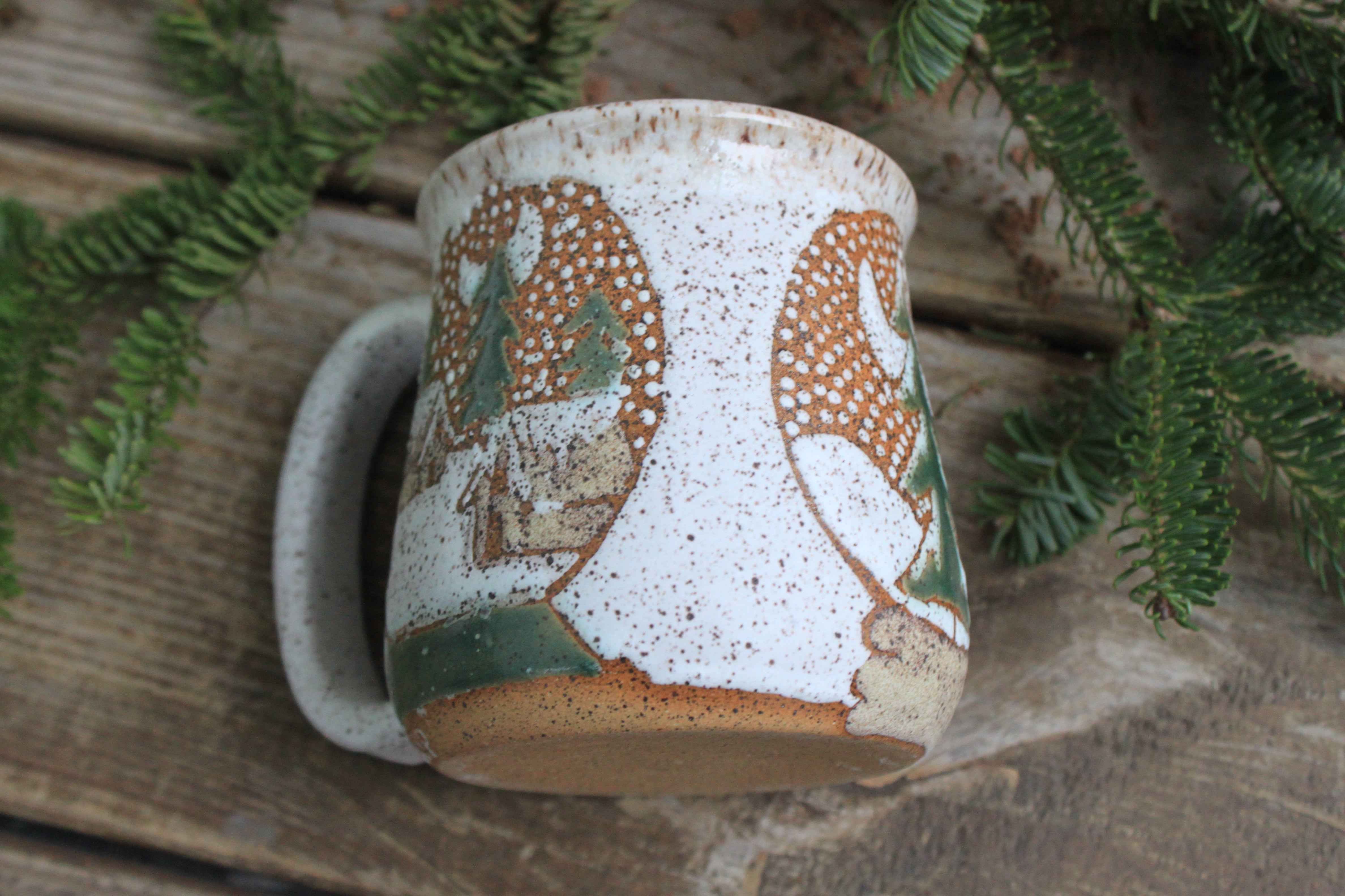 Evergreen Dreams Snow Globe Mug, 18 oz