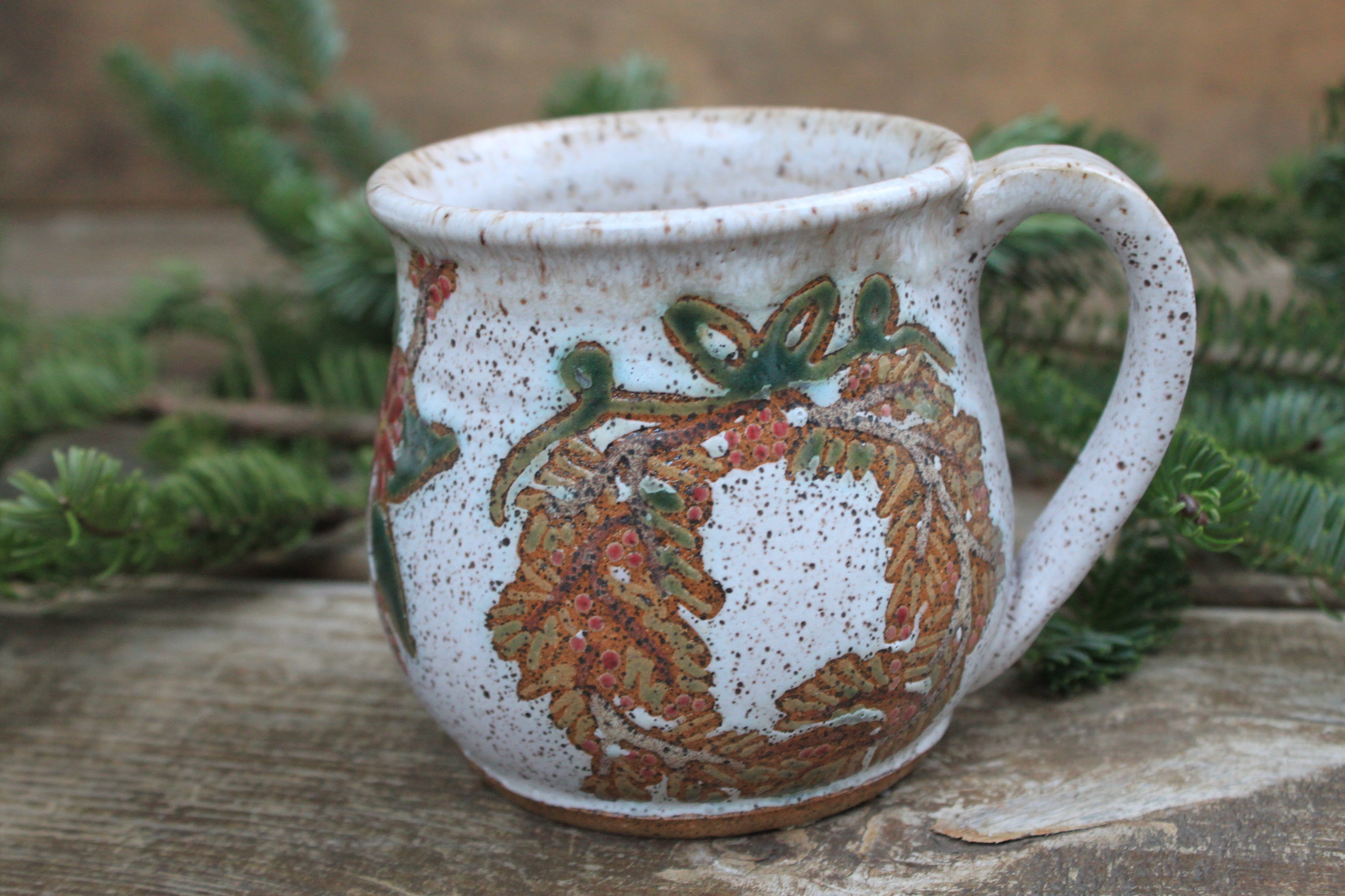 Wreaths of the Season Mug, 18 oz
