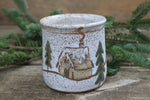 Load image into Gallery viewer, Snowy Cabin in Evergreen and Holly Grove Mug, 19 oz
