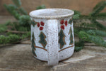 Load image into Gallery viewer, Snowy Cabin in Evergreen and Holly Grove Mug, 19 oz
