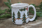 Load image into Gallery viewer, Snowy Cabin in Evergreen and Holly Grove Mug, 19 oz
