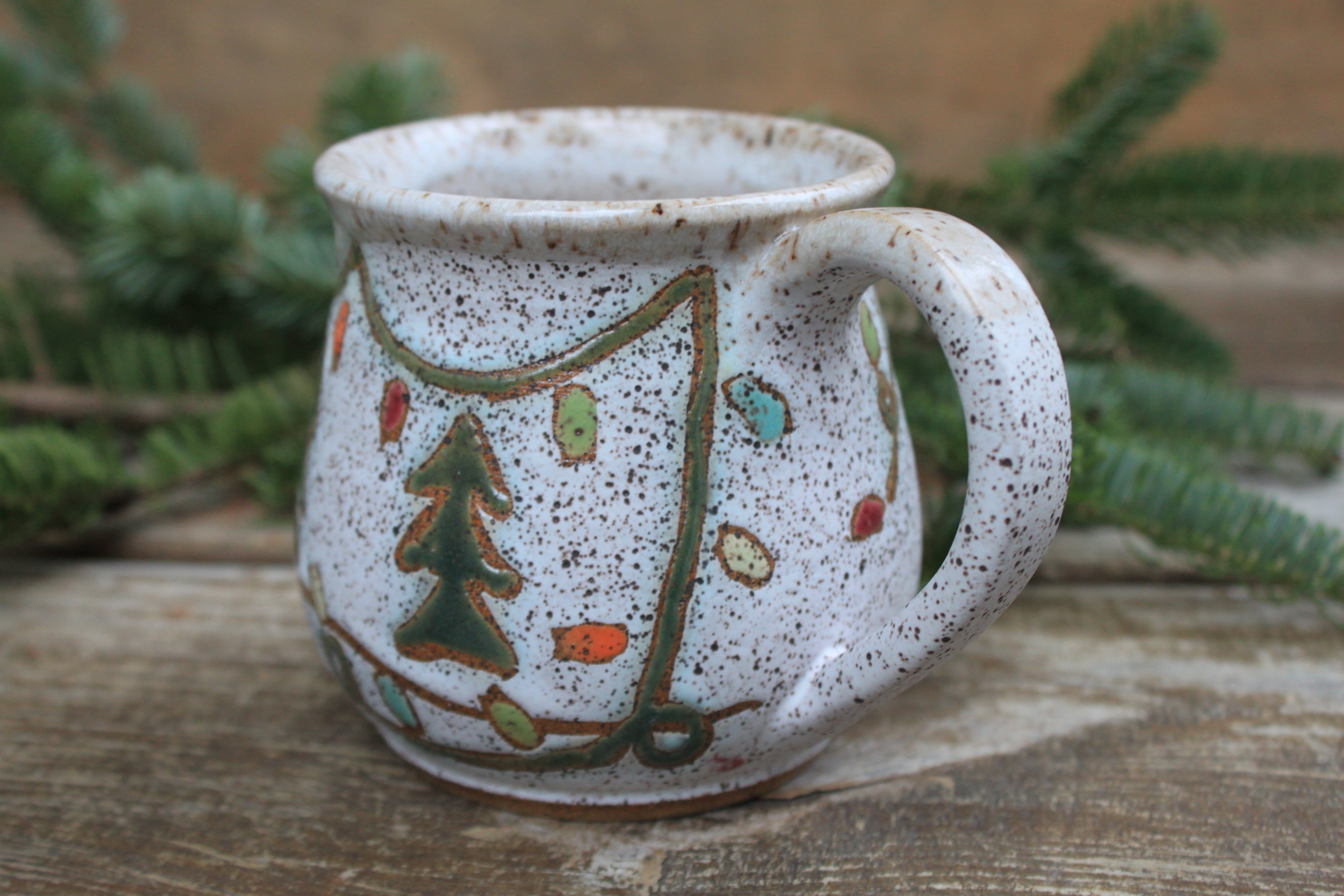 Festive Cabin in Evergreen Grove Mug, 17 oz