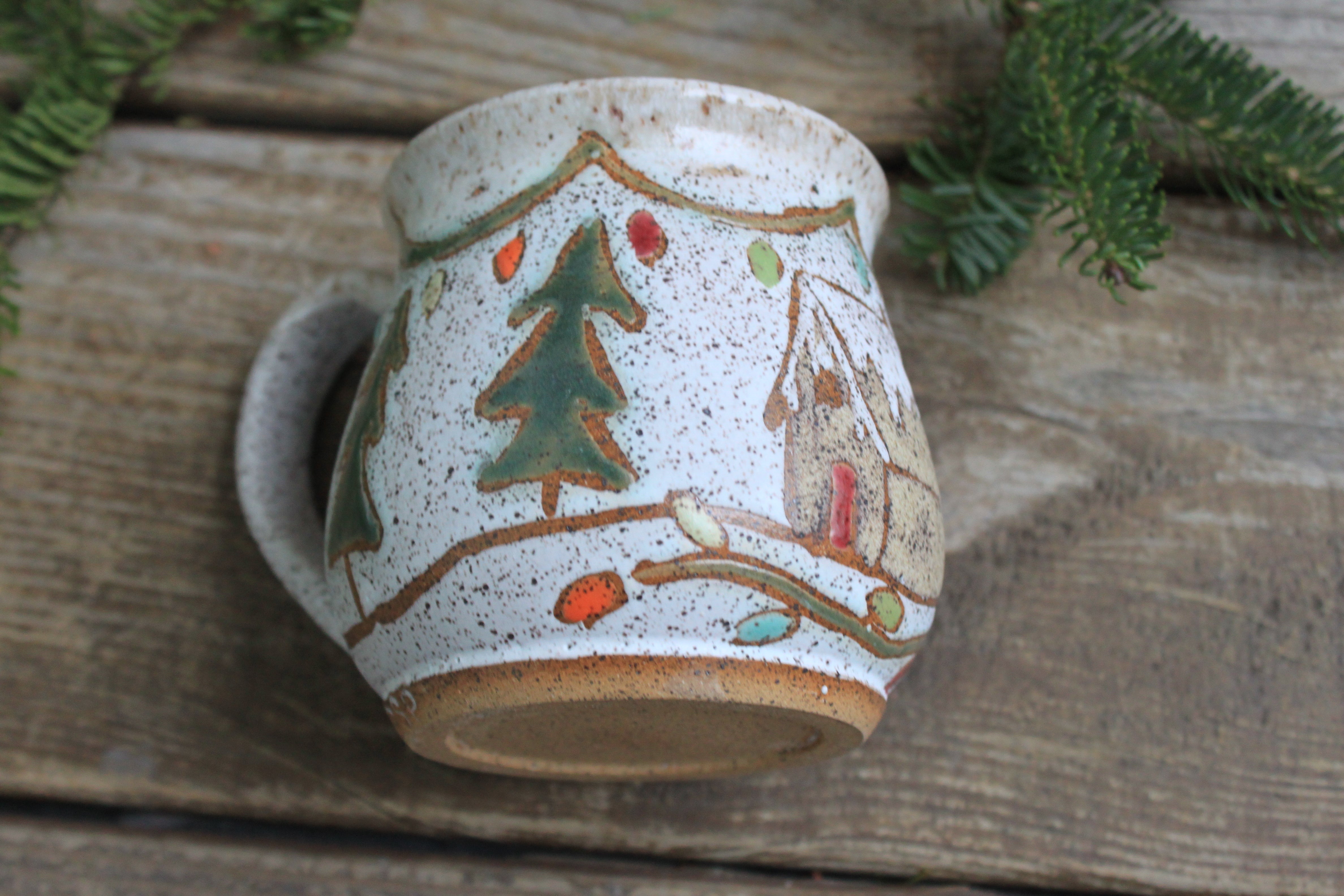 Festive Cabin in Evergreen Grove Mug, 17 oz