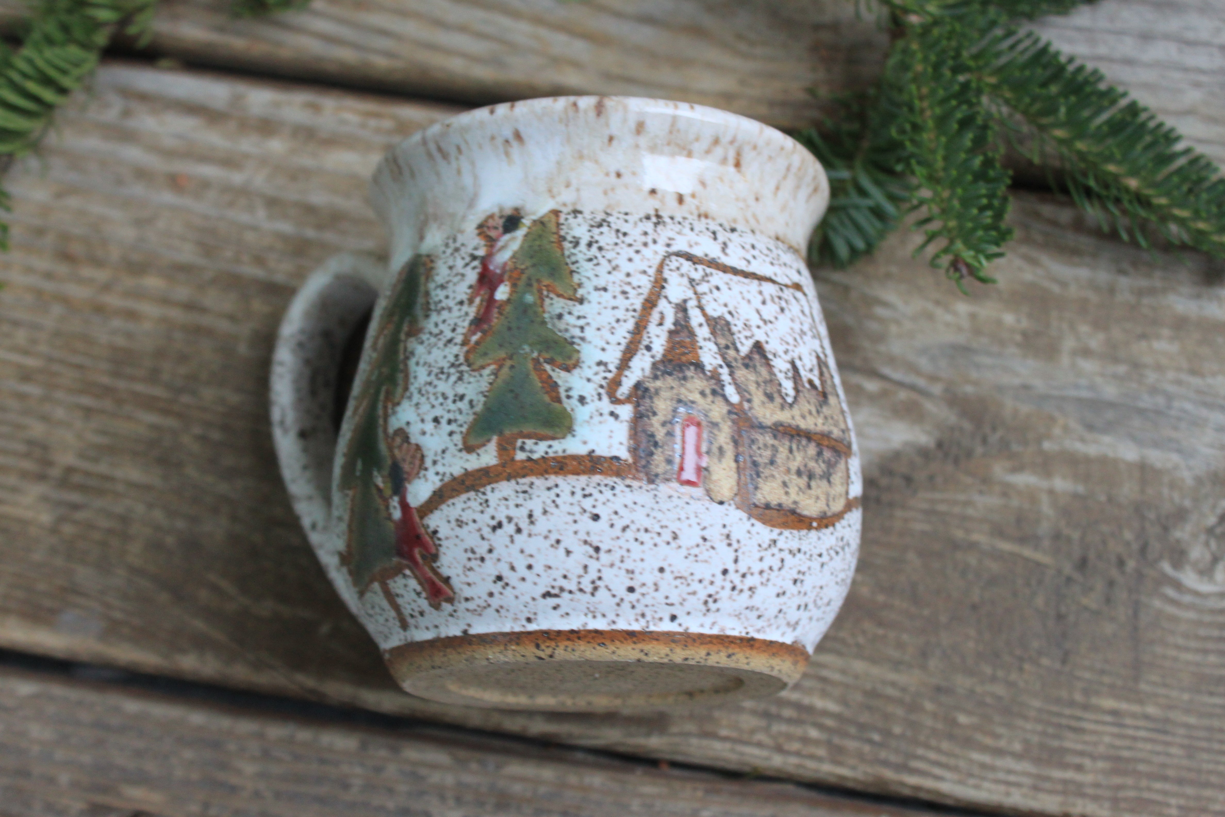 Birdwatcher Cabin in Evergreen Grove Mug, 17 oz