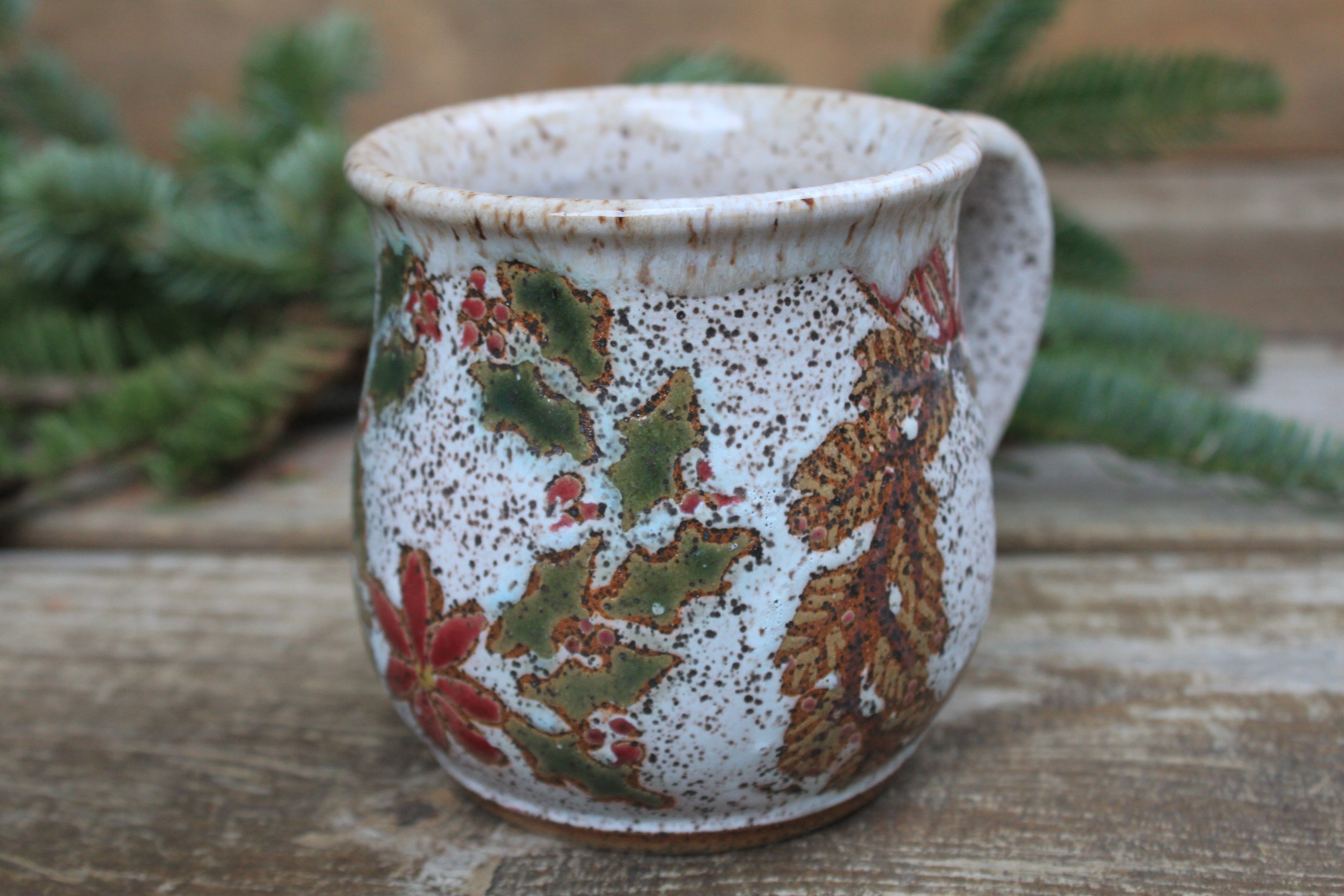 Wreaths of the Season Mug, 15 oz