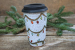 Load image into Gallery viewer, Twinkly Lights Handled Travel Mug, 17 oz
