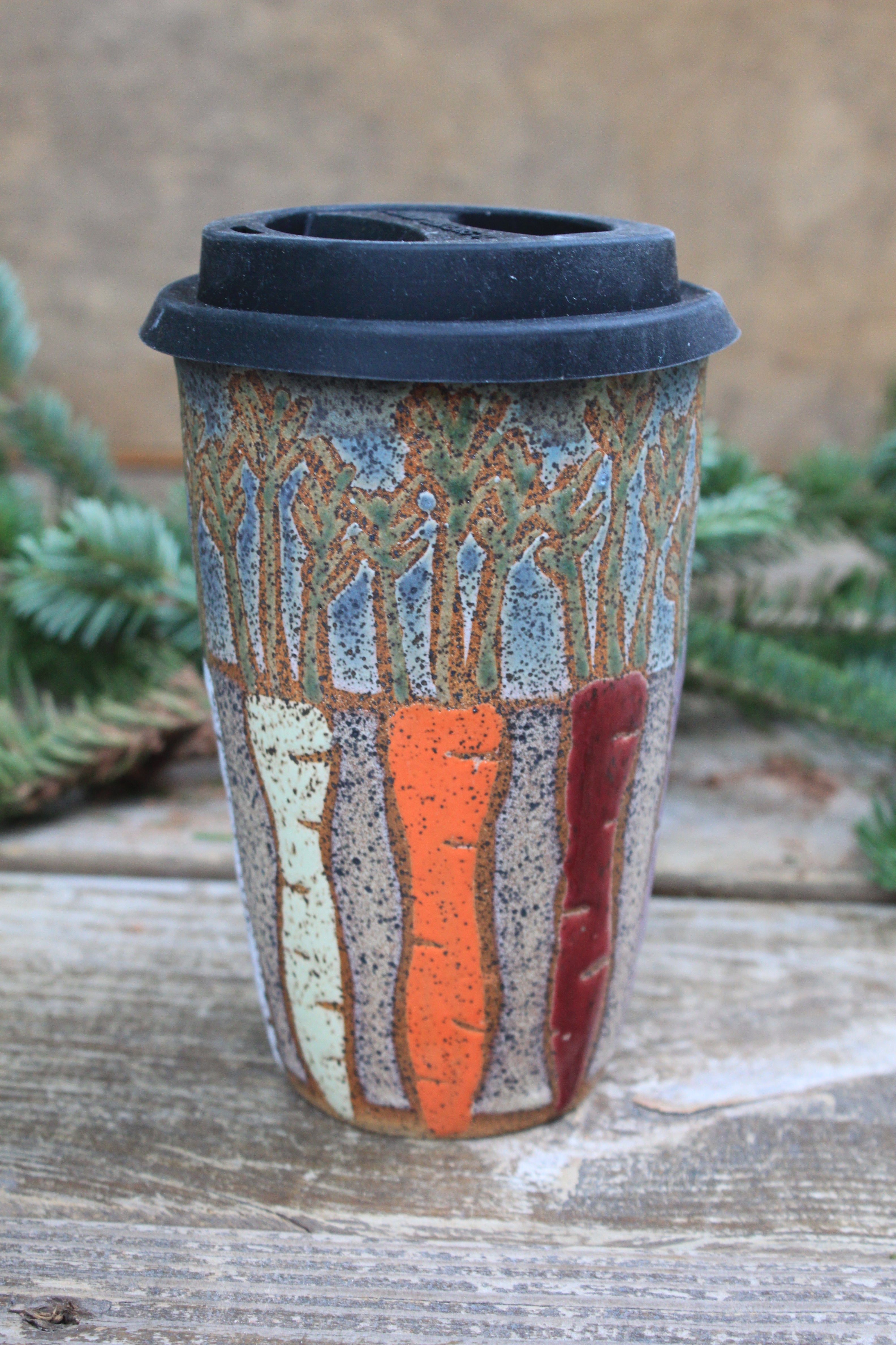 Root for Vegetables Rainbow Travel Mug, 17 oz