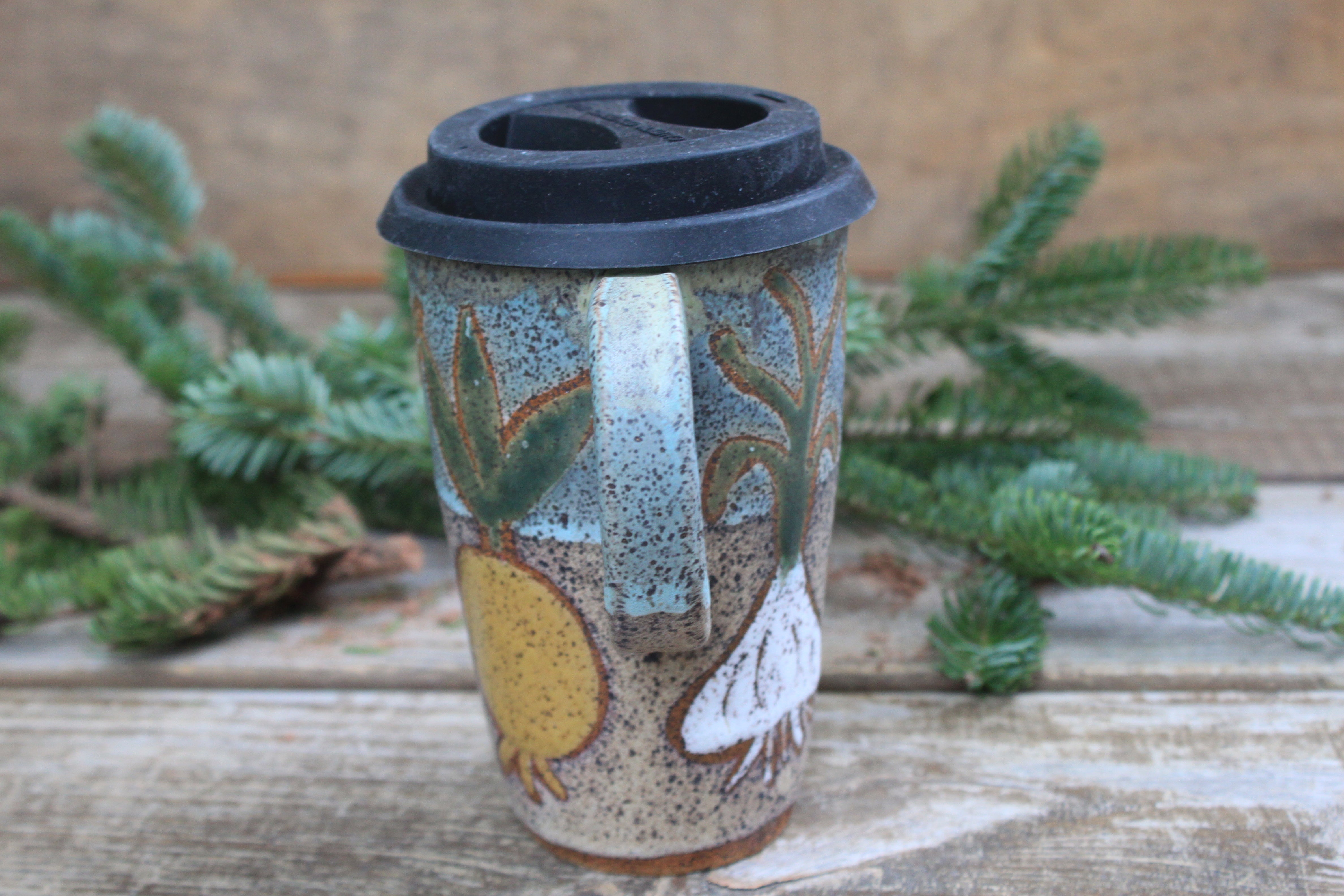 Root for Vegetables Rainbow Travel Mug, 17 oz