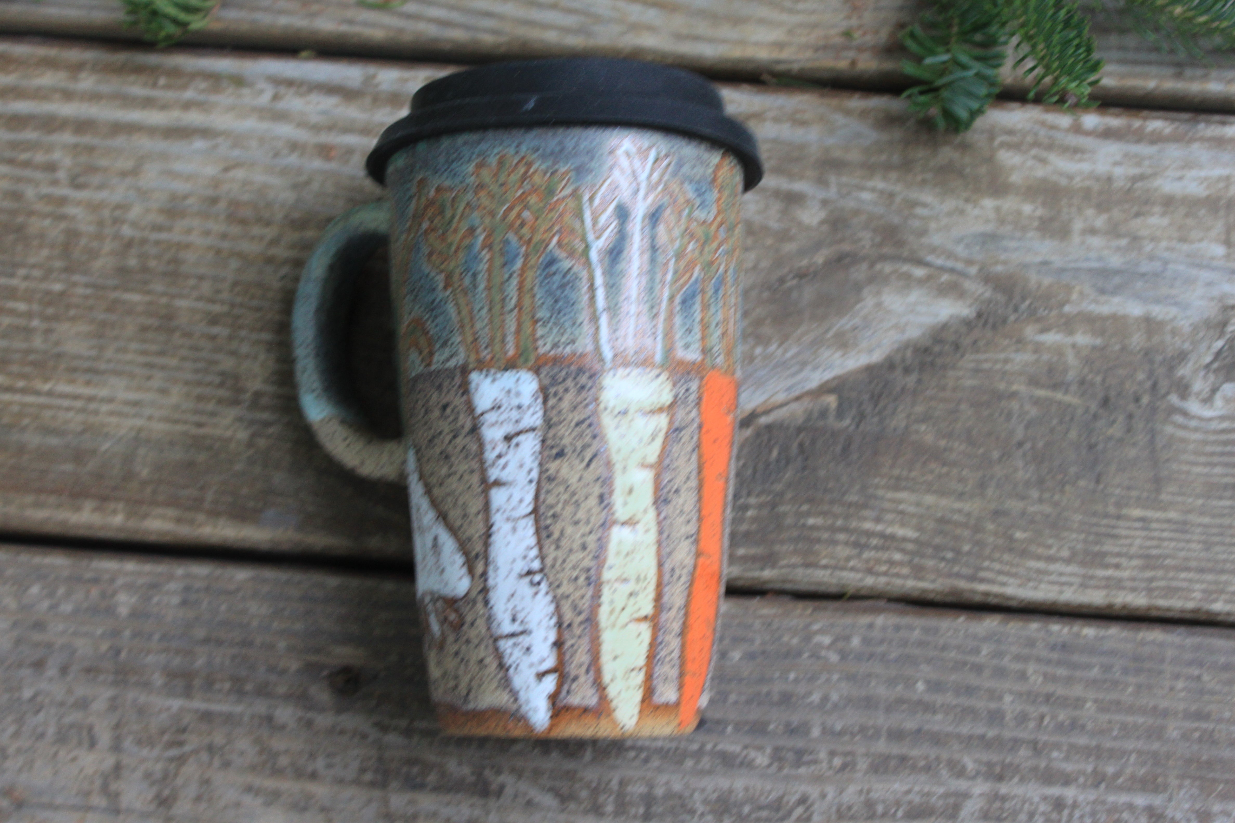 Root for Vegetables Rainbow Travel Mug, 17 oz