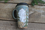 Load image into Gallery viewer, Snowy Cabin Forest Travel Mug, 19 oz
