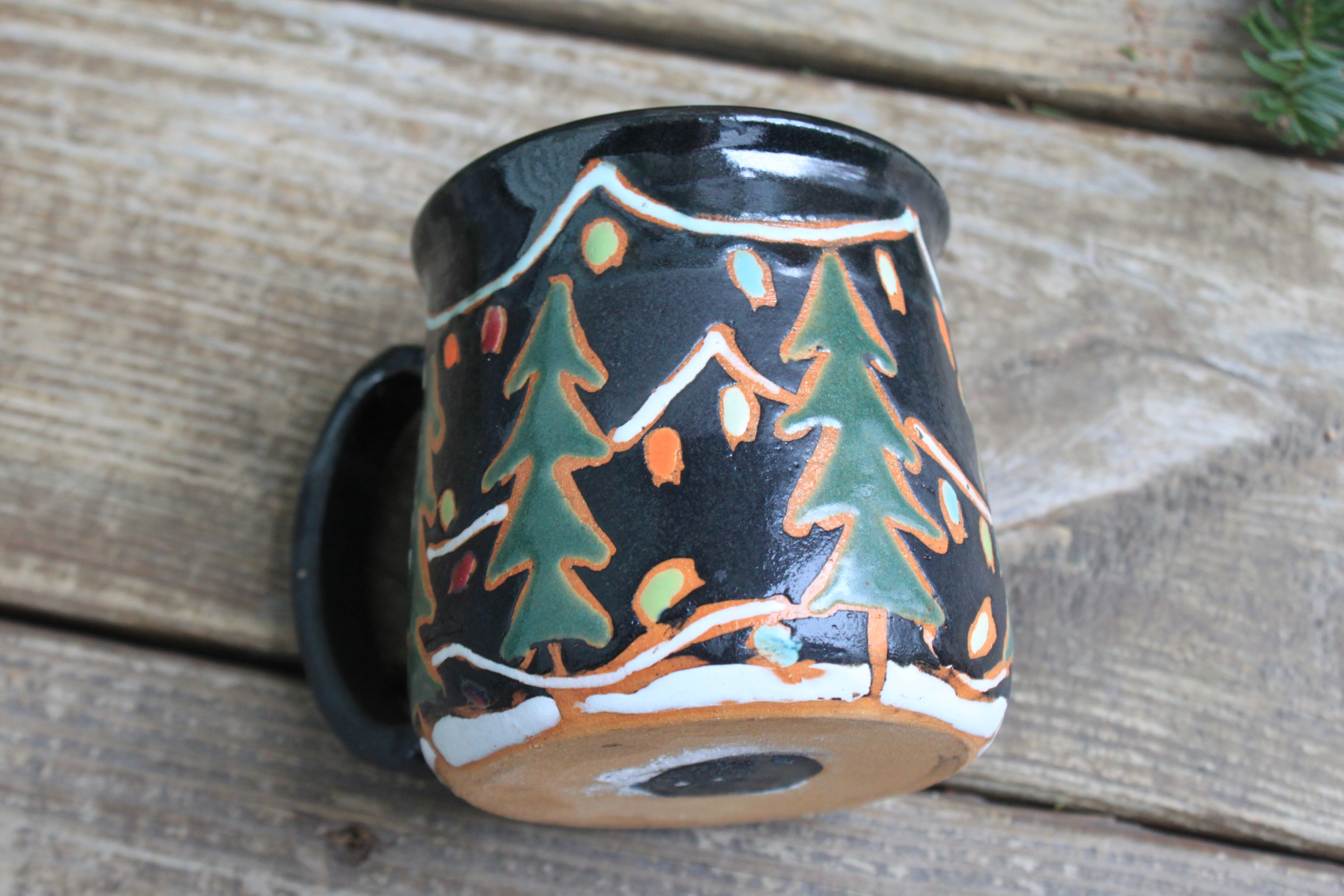 Seconds Sale! Twinkly Lights and Evergreen Nights Mug, 17 oz