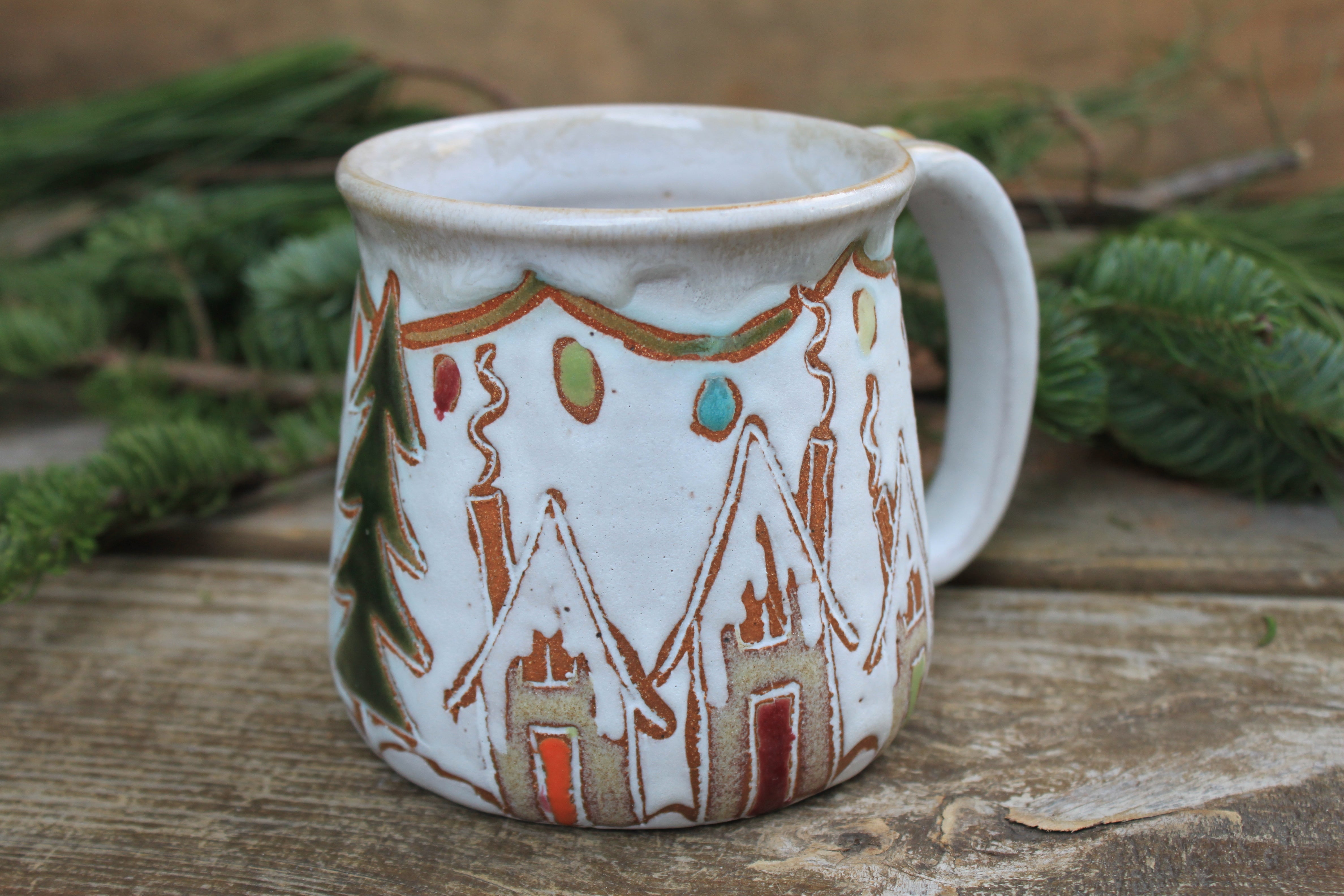 Snowy Ginger Bread House Village, 17 oz